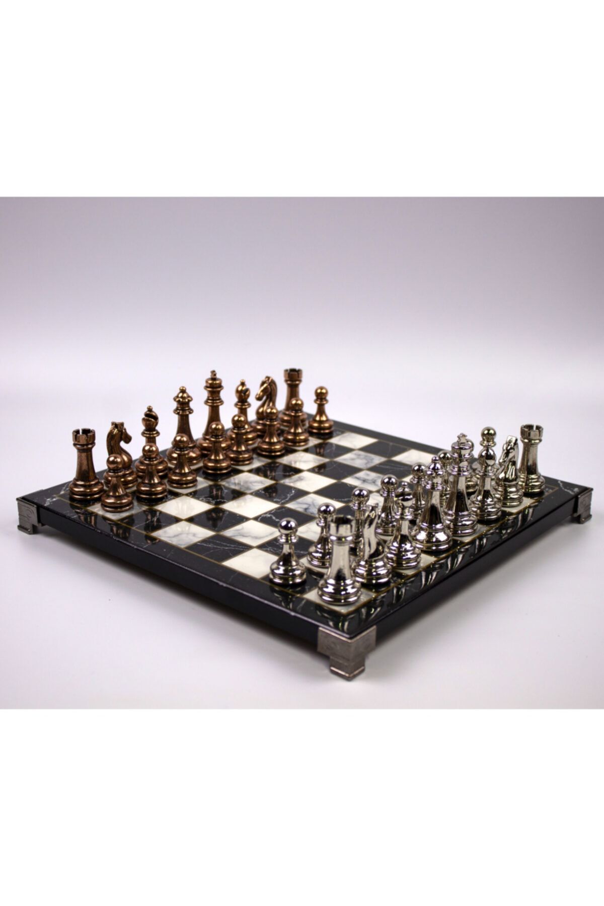 Fartun Hediye Bronz Klasik Metal Satranç Takımı