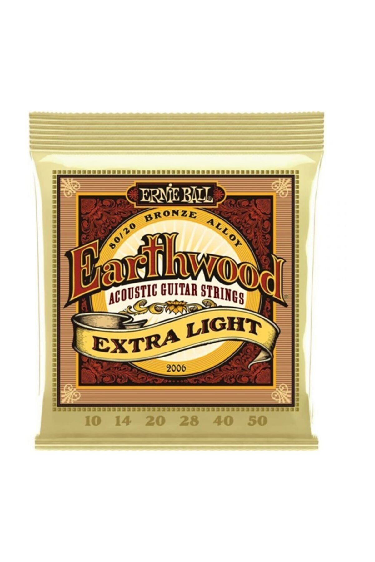 Ernie Ball 2006 Extra Light 10-50 Akustik Gitar Teli