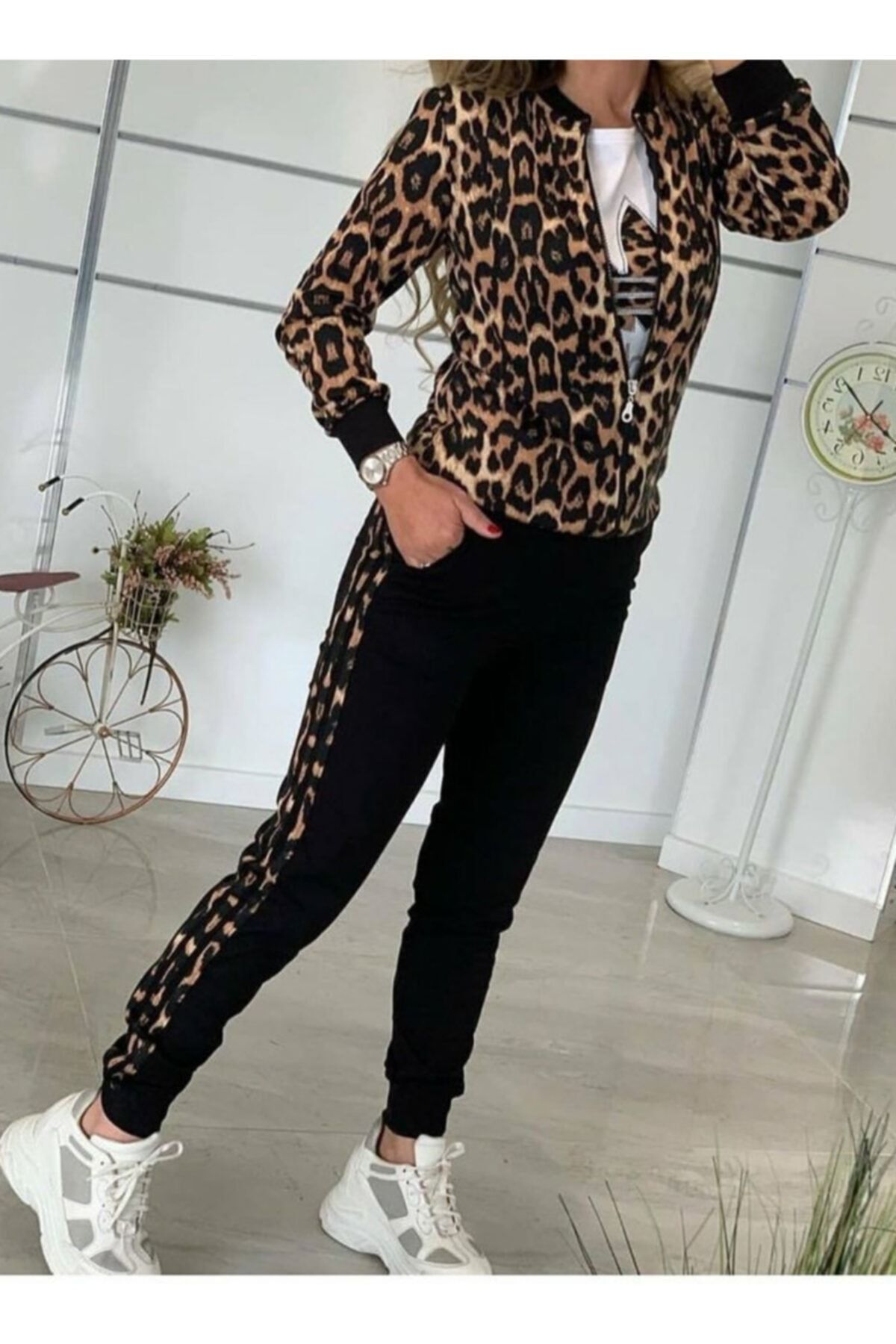 Life Karnaval 2314 Leopar Desenli  Eşofman Takımı