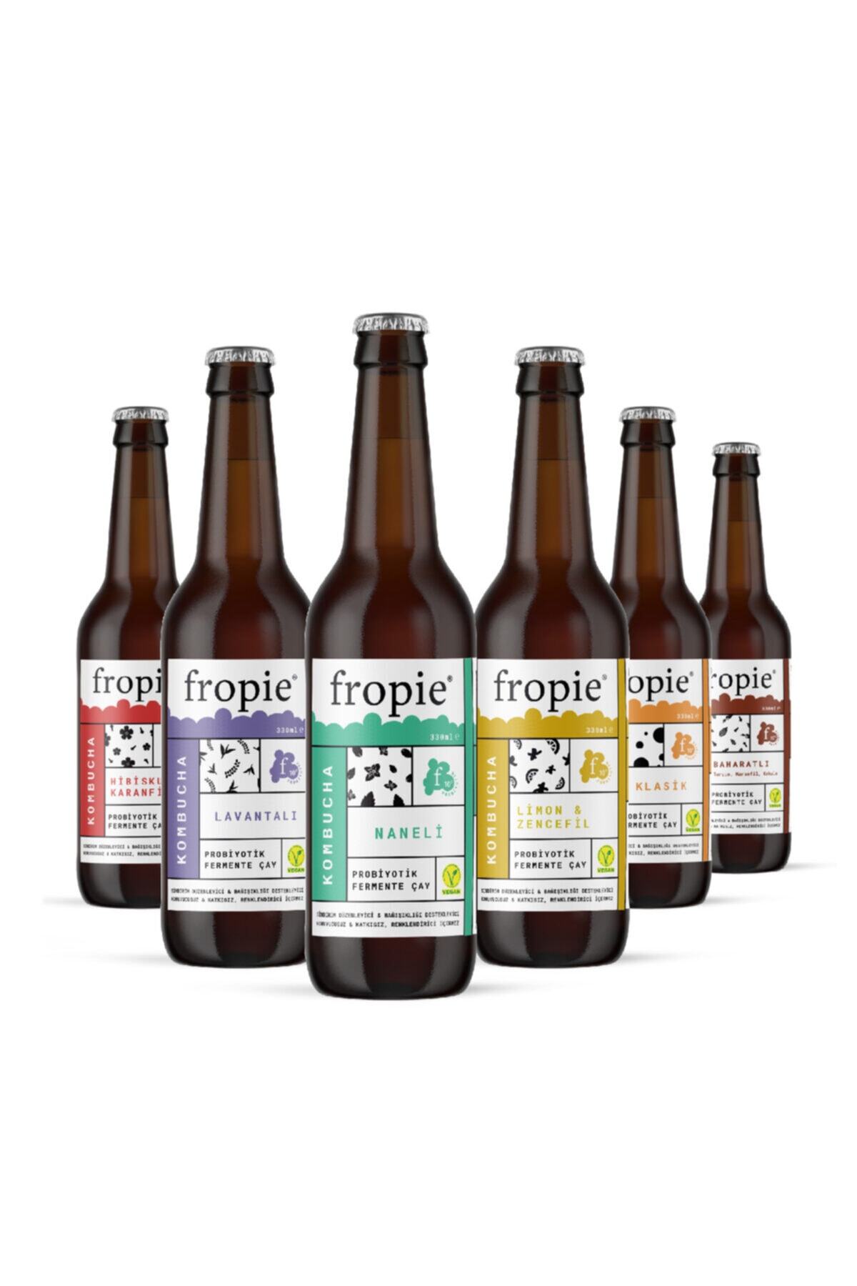 FROPİE Kombucha - 6'lı Karışık Probiyotik Fermente Çay (6 X 330 ML)