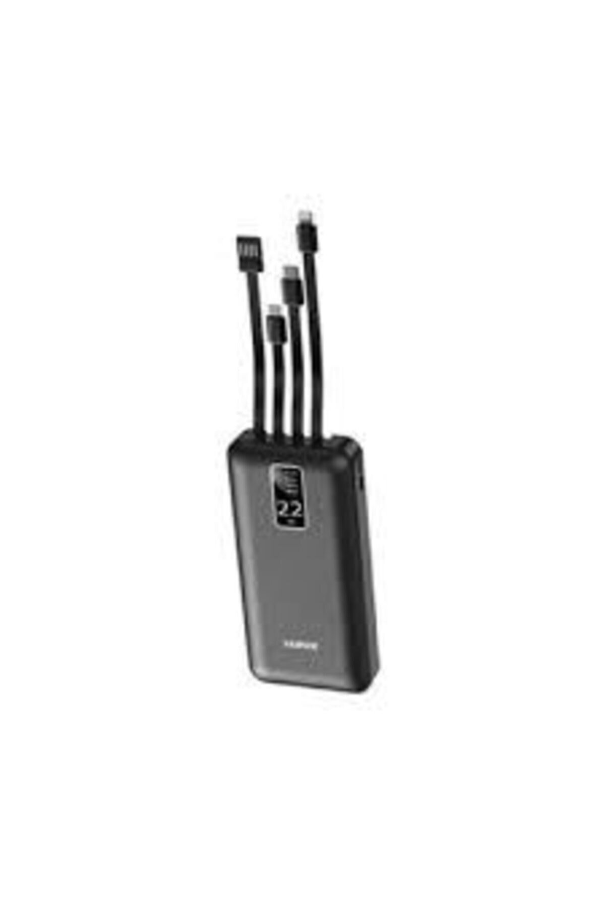 İLETİSİM23 12000 Mah Led Göstergeli Powerbank Black Multı Cable