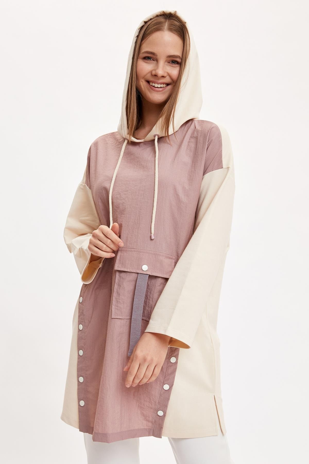 DeFacto Relax Fit Uzun Kollu Uzun Kollu Dokuma Tunik