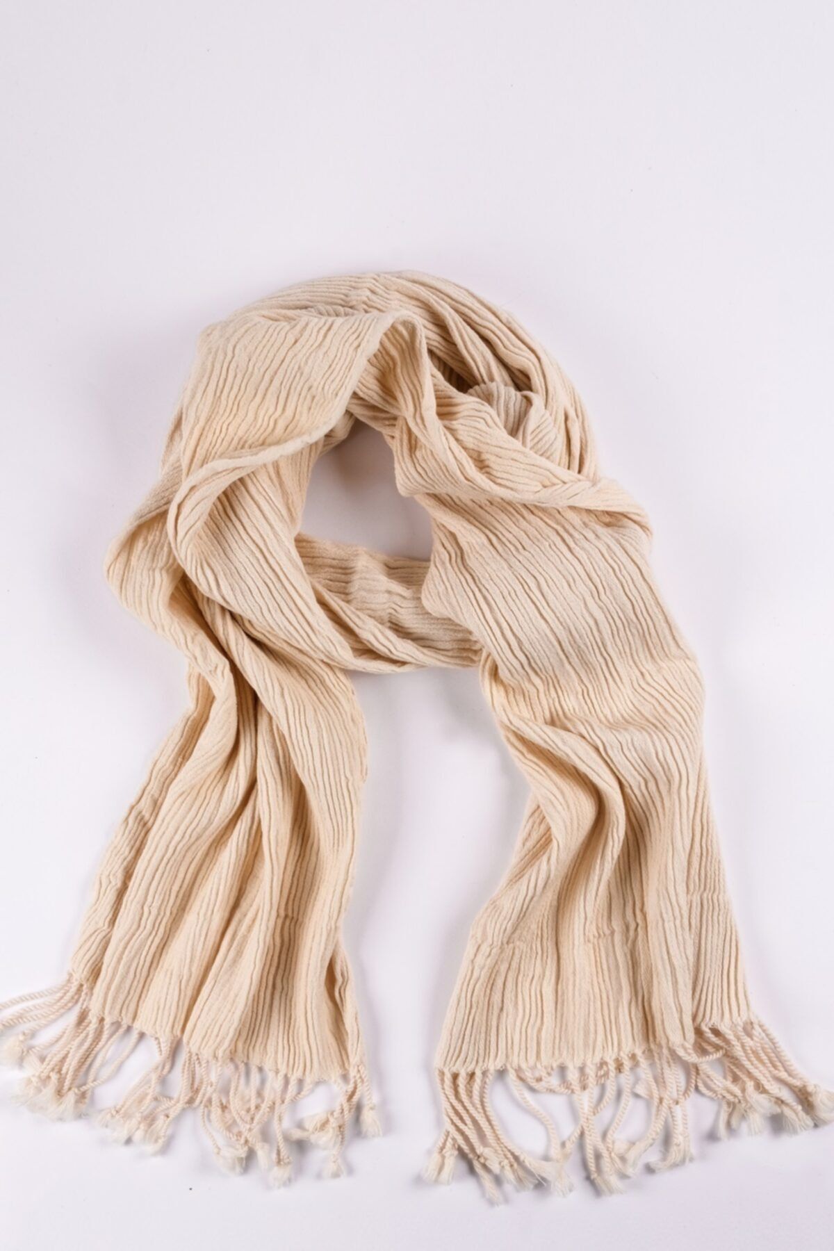 BestNaturals T6 - Bürümcüklü Doğal Fular - Şal, Eşarp, Atkı, Pareo, Fular, 50x180cm