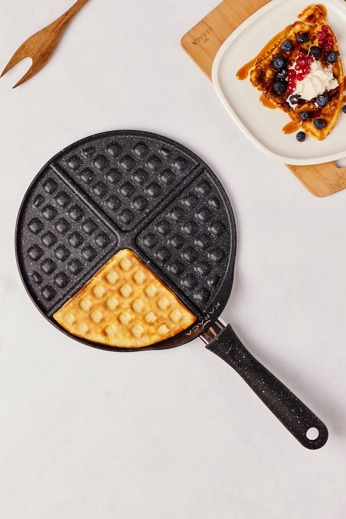 Karaca Mutfaksever Waffle Tavası Gray 26cm