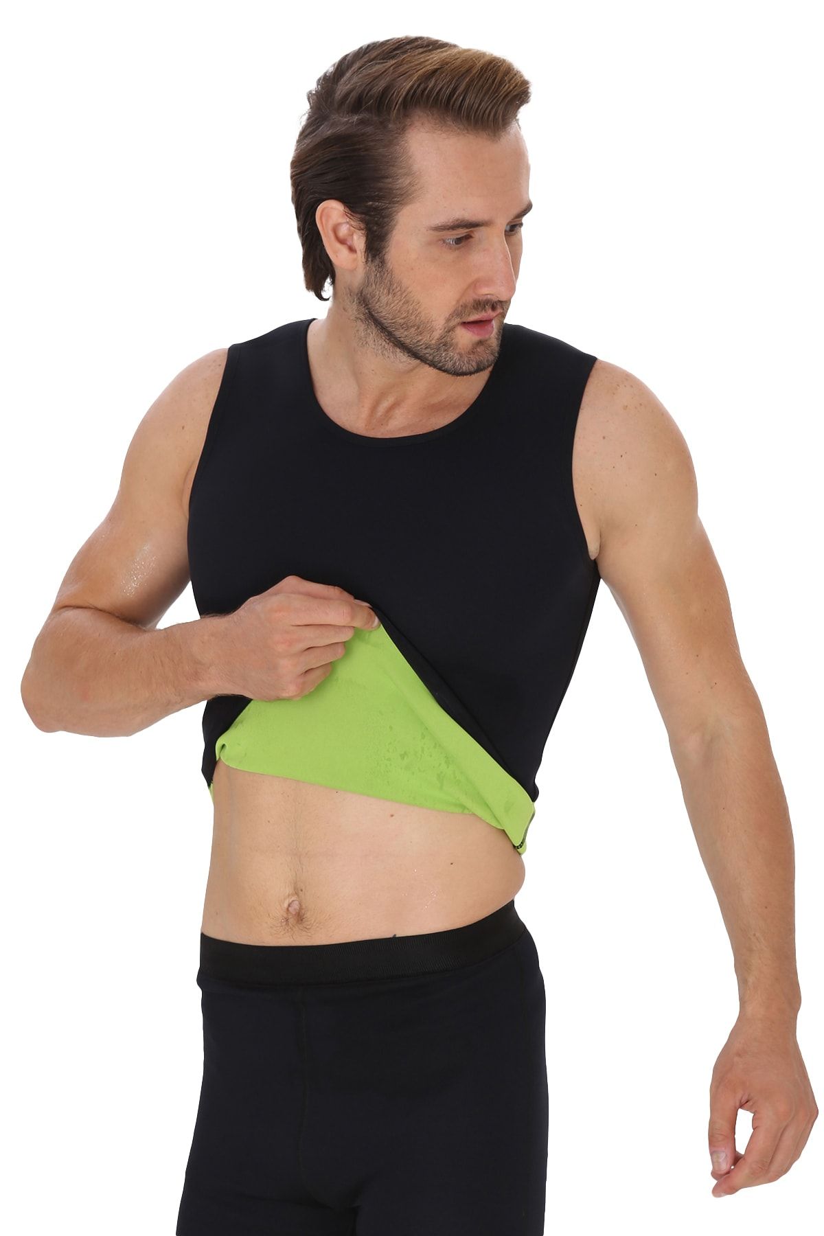 GİYİNCEL Erkek Neopren Terletme Spor Yağ Yakma Termal Atlet