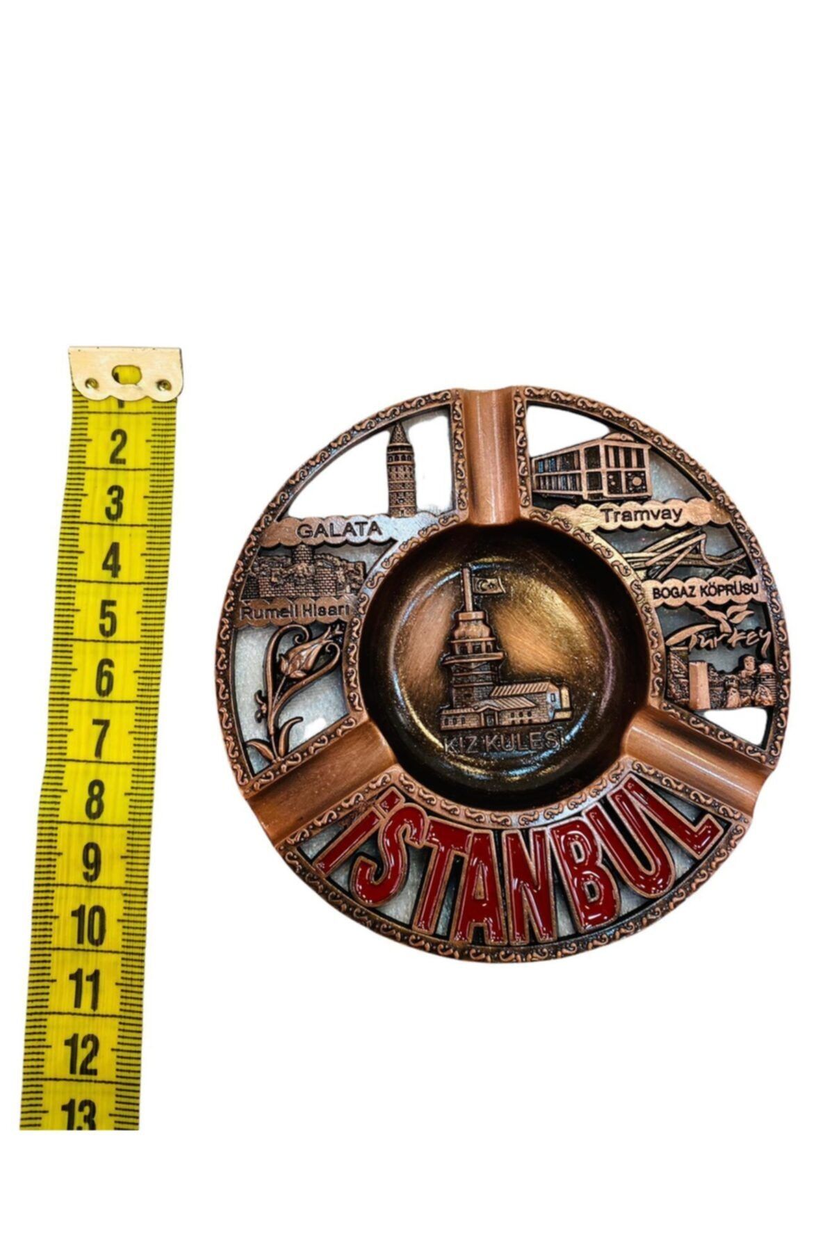 Turk Art Gallery Metal Kül Tablası/küllük Kararmaz Istanbul Desen