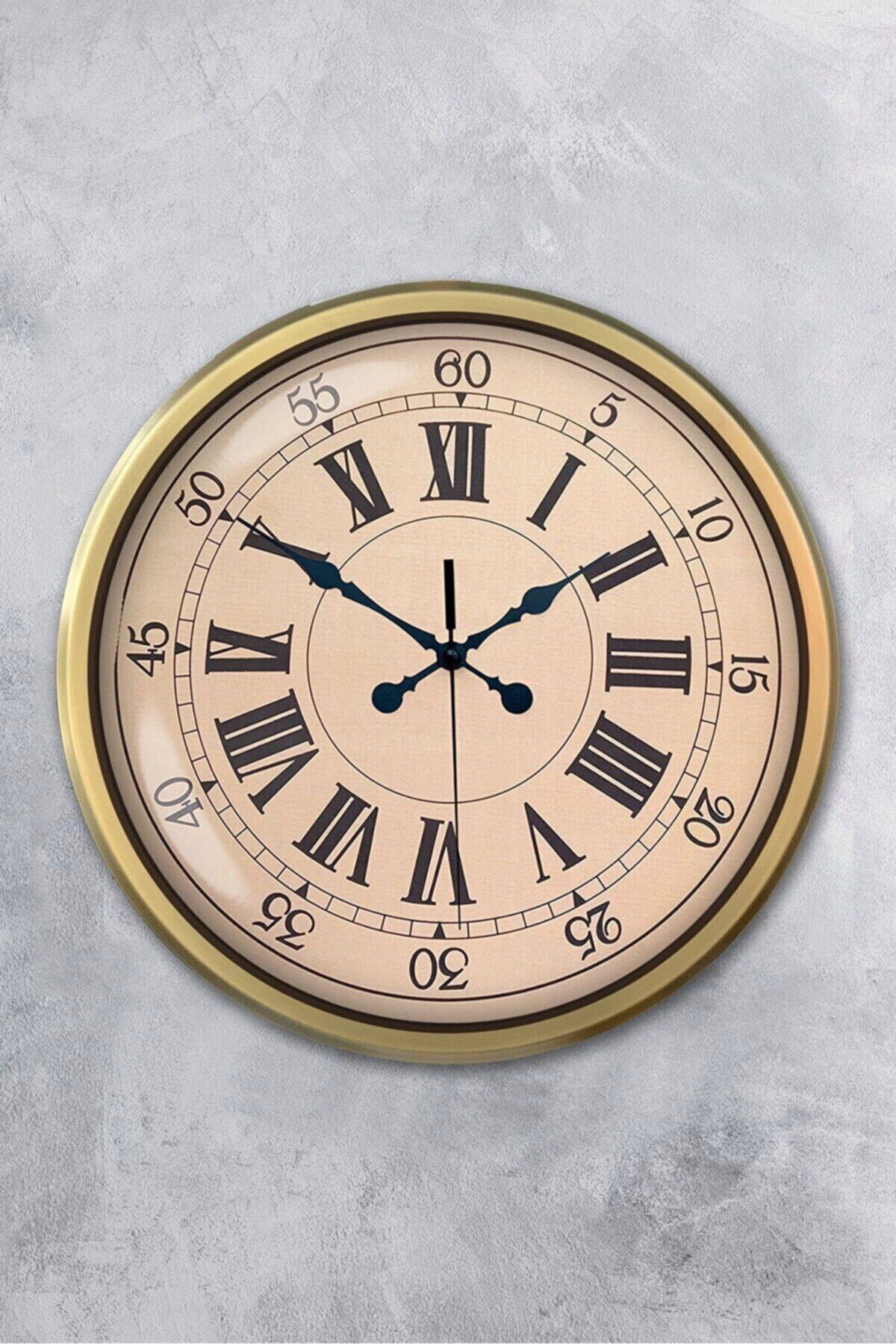 VeraConcept Dekoratif Hediyelik 52 cm Eskitme Metal Roma Rakamlı Duvar