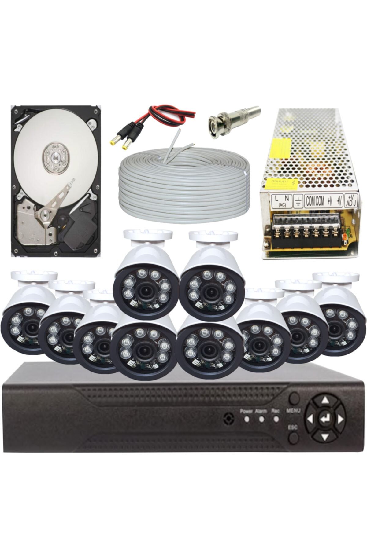 ELİTCAM Elit 10 Kameralı Pro Set Full Hd 1080p Hdd Dahil