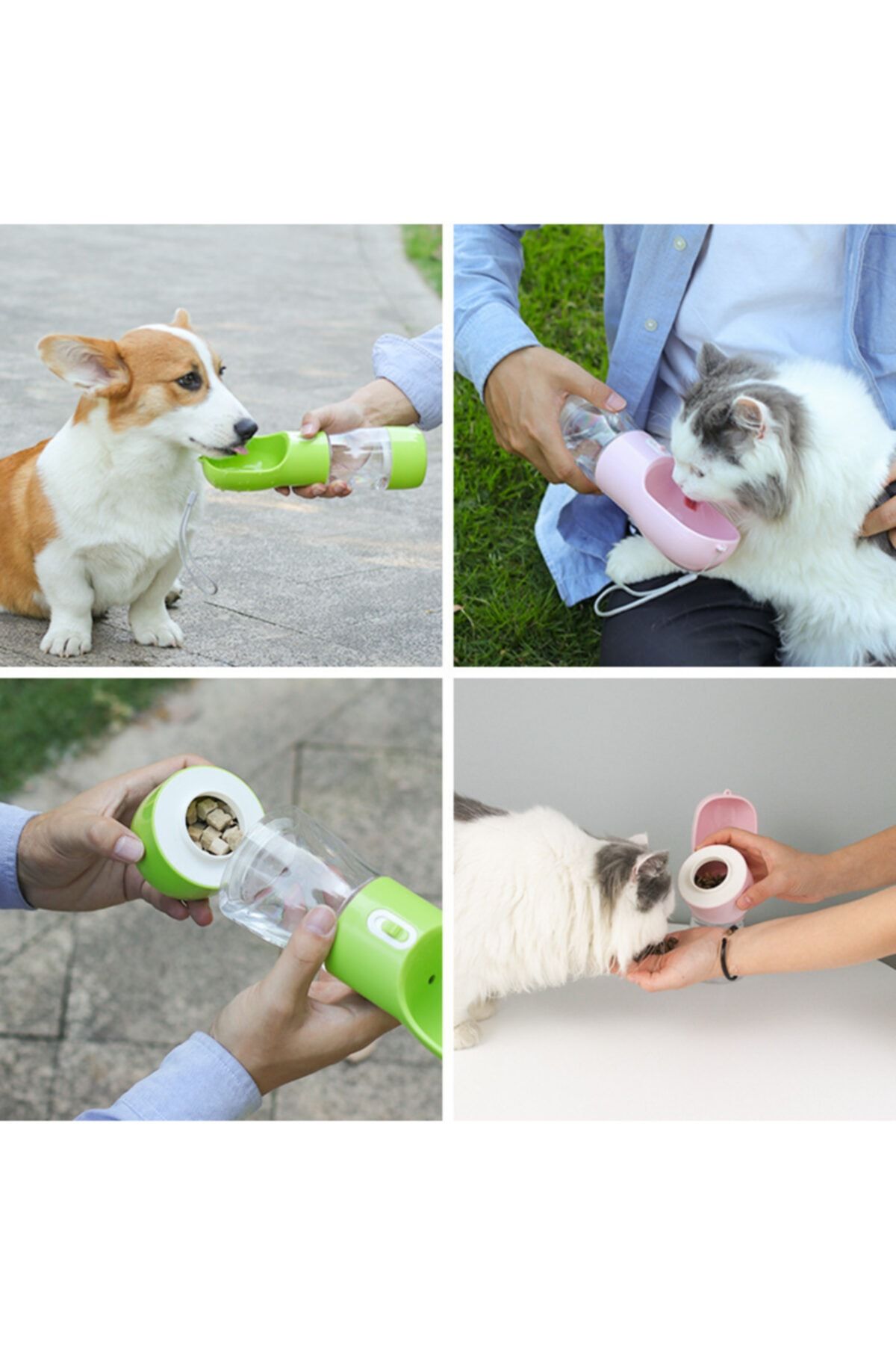 AmarandaModa Mikopet Köpek Seyahat Suluğu Ve Mama Kabı-pembe