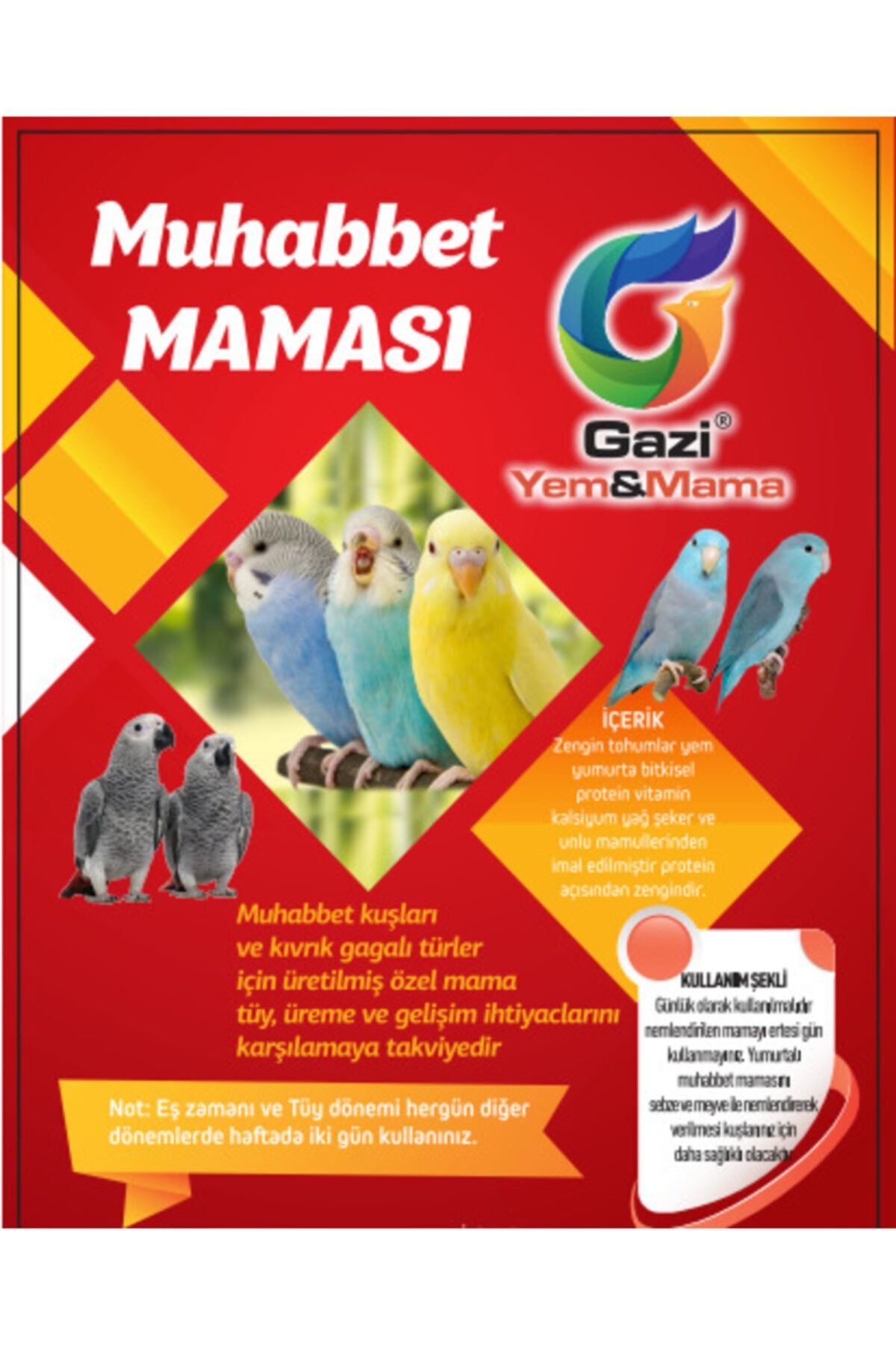 gazi Special Yumurtalı Muhabbet Kuş Maması 5kg