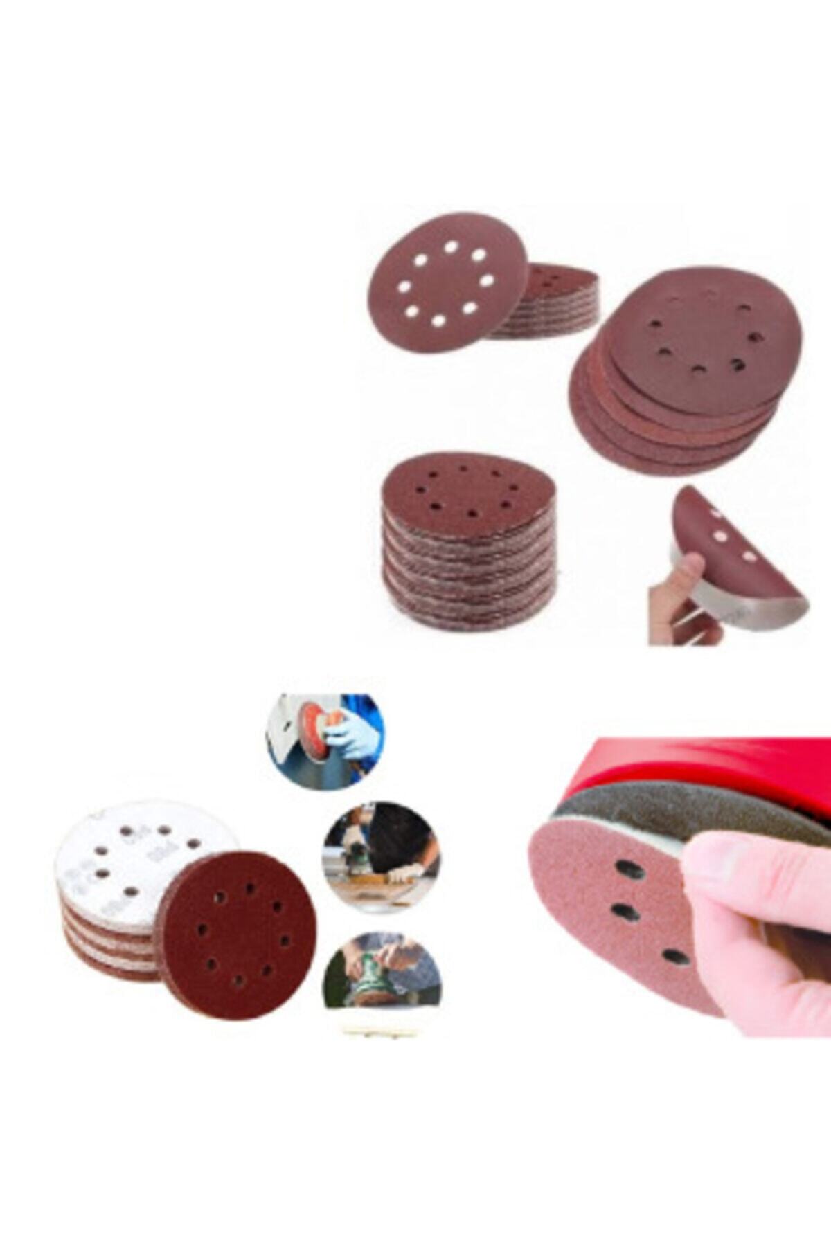 NiPower Ahşap Delikli Cırt Zımpara Kağıdı 125 Mm 40 Kum Paket 10 Adet
