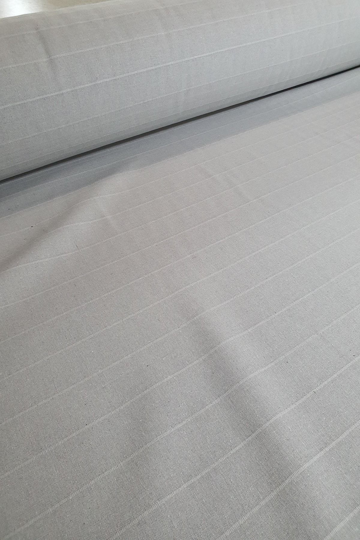 makiteks %100 Pamuklu Dokuma Kumaş 215 Cm Bitmiş En, Açık Gri Kalın Duck Kumaş