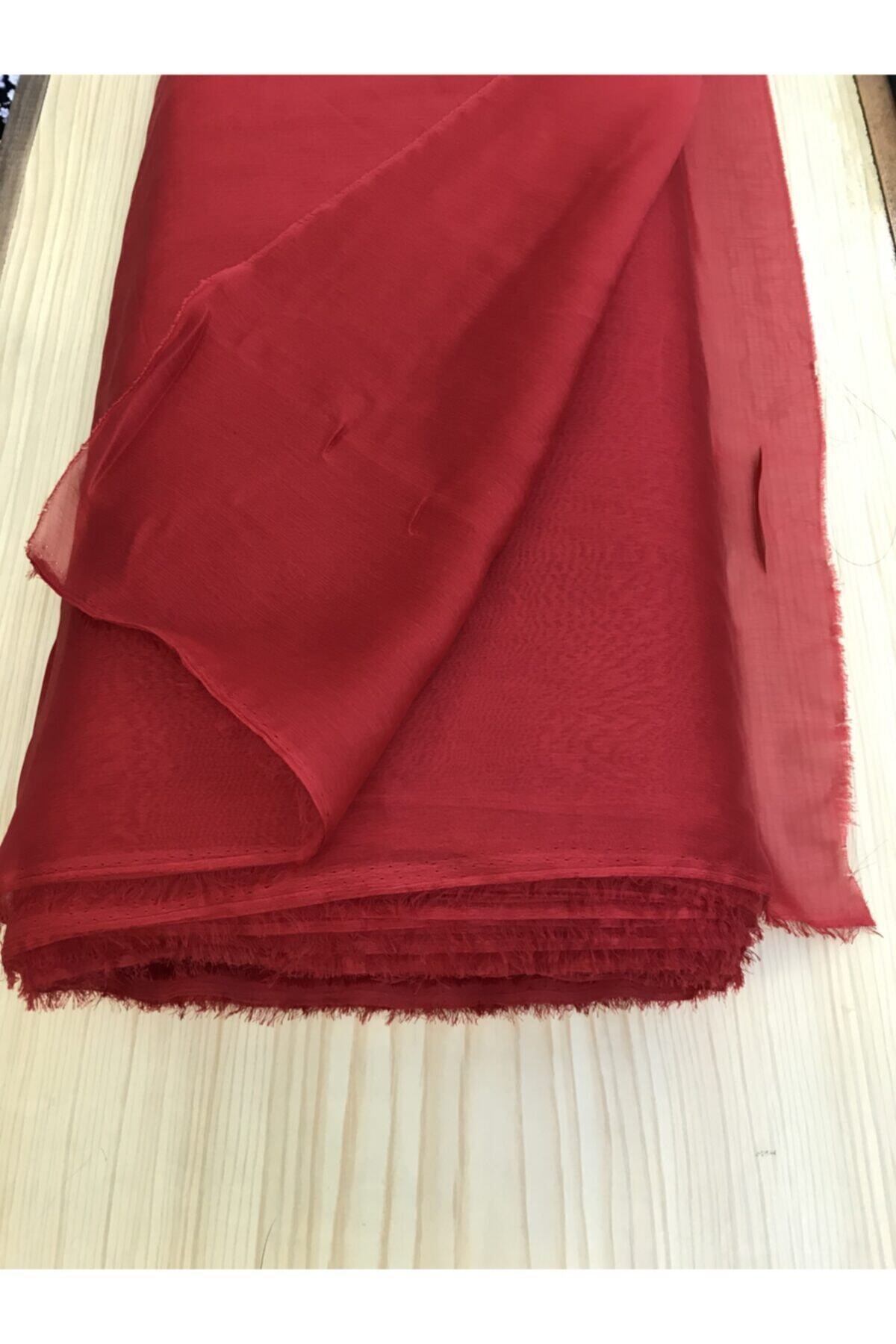 Bursa Kumaşçısı Kırmızı Janjan Şifon Kumaş