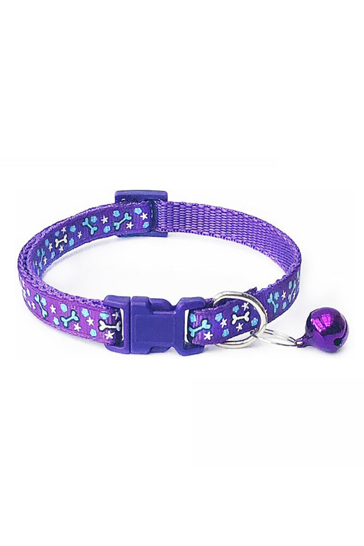 Atelier8 Kedi Köpek Künye & Ayarlanabilir Mor Tasma
