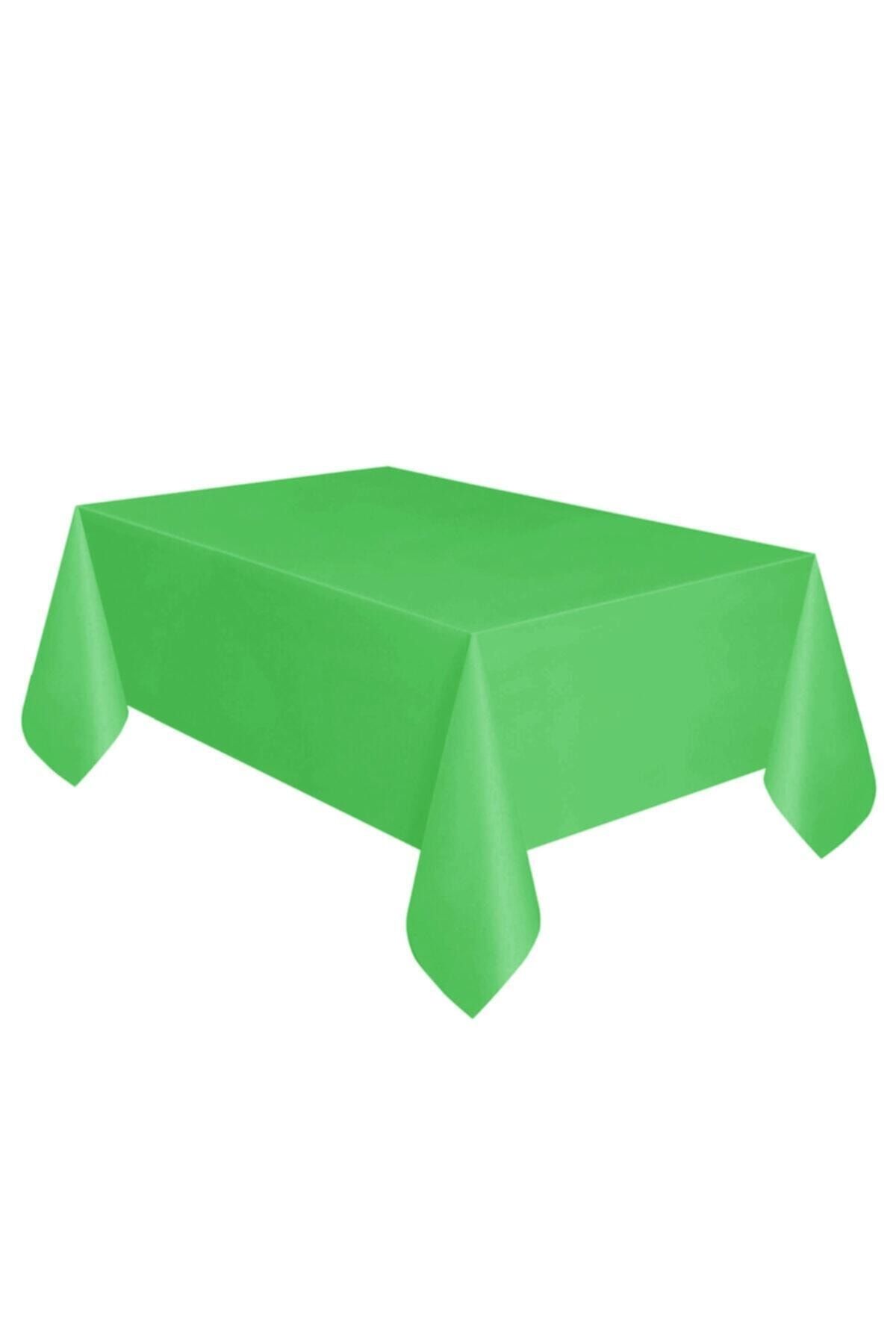 Huzur Party Store Yeşil Renk Kullan At 120x180 Cm Doğum Günü Partisi Için Düz Tek Kullanımlık Plastik Masa Örtüsü