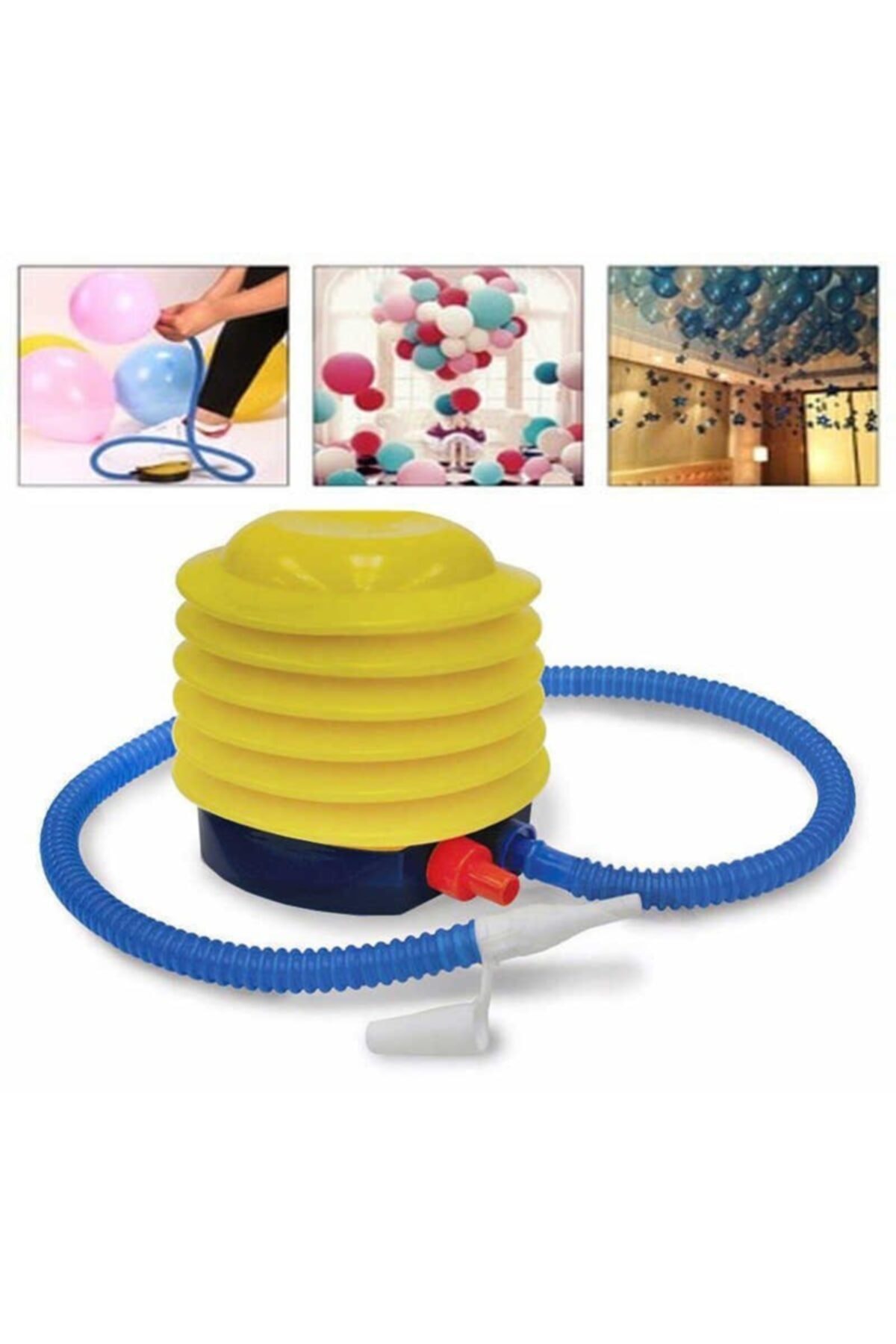 Beyaz Gelincik Tasarım Balon Pompası Ayakla Şişirilebilen Model