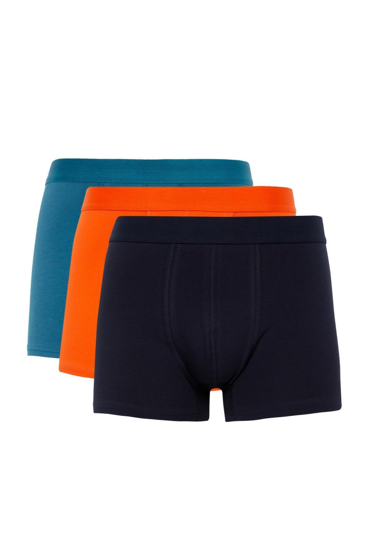 DeFacto Fit Slim Fit Pamuk Elastan 3'lü Örme Boxer