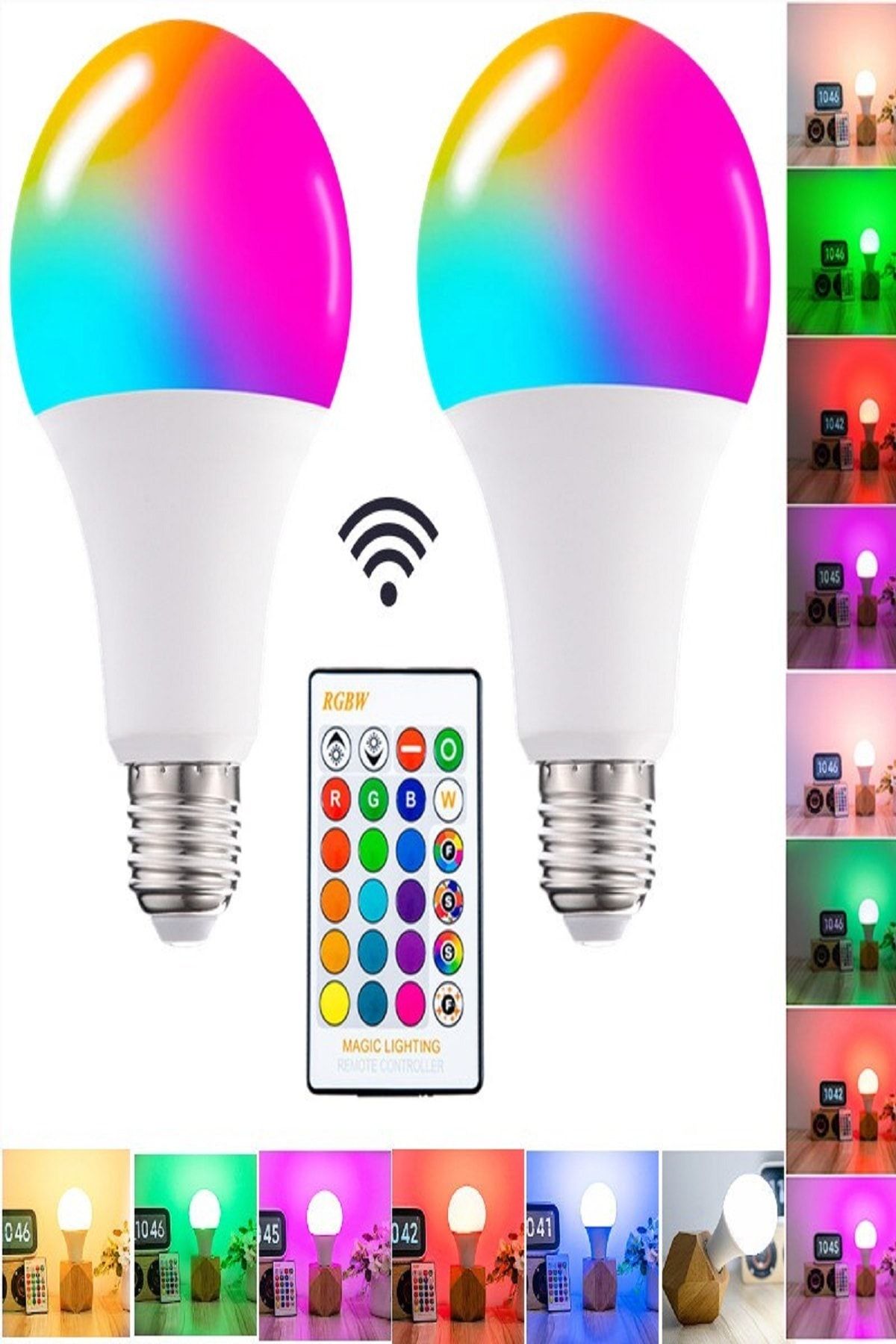 SHAVER Led Uzaktan Kumandalı Renk Değiştiren 5w 806 Lümen E27 Duy Ampul