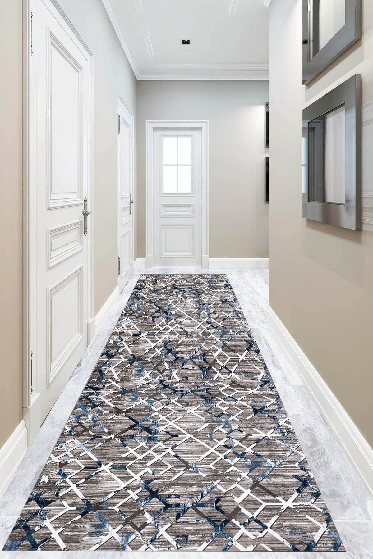 ALgorand Home Modern Yıkanabilir Kaymaz Taban Kesme Rulo Vizon Yolluk