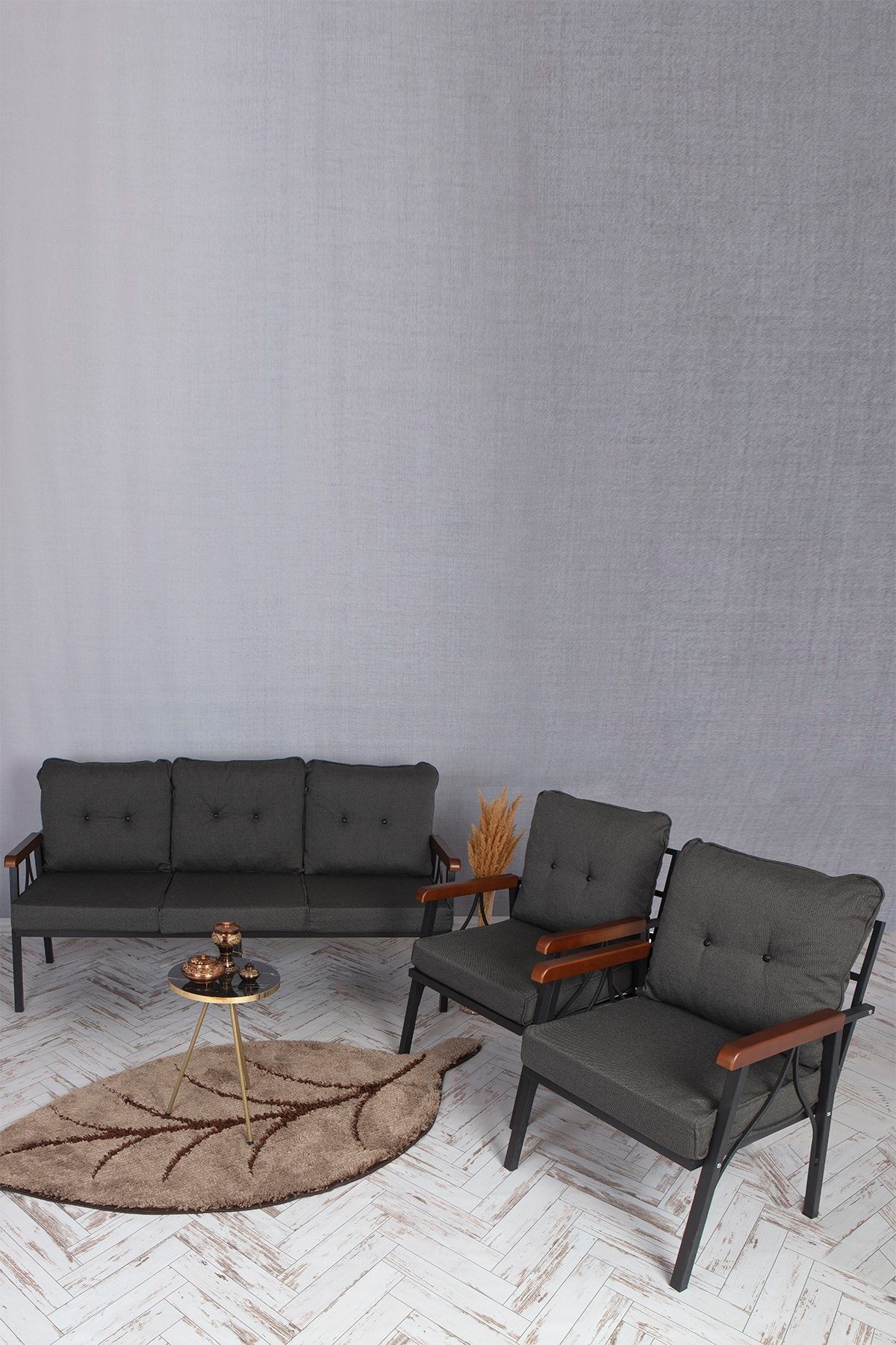 UFUK HOME Balkon, Bahçe Mobilyası 3+1+1 Takım