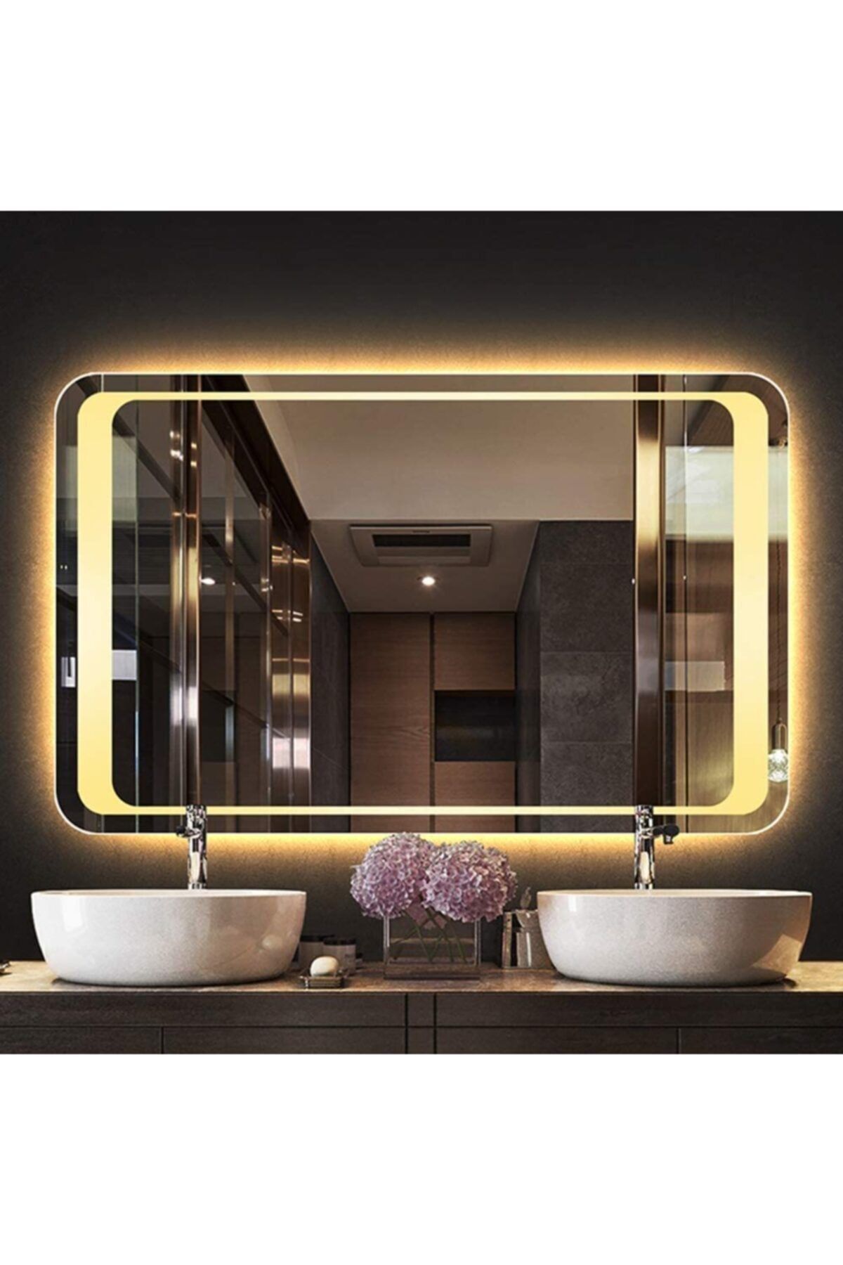 Aypars Atlye Banyo Lavabo Aynası Dokunmatik Ledli 60x80 cm 4 mm Flotal Ayna