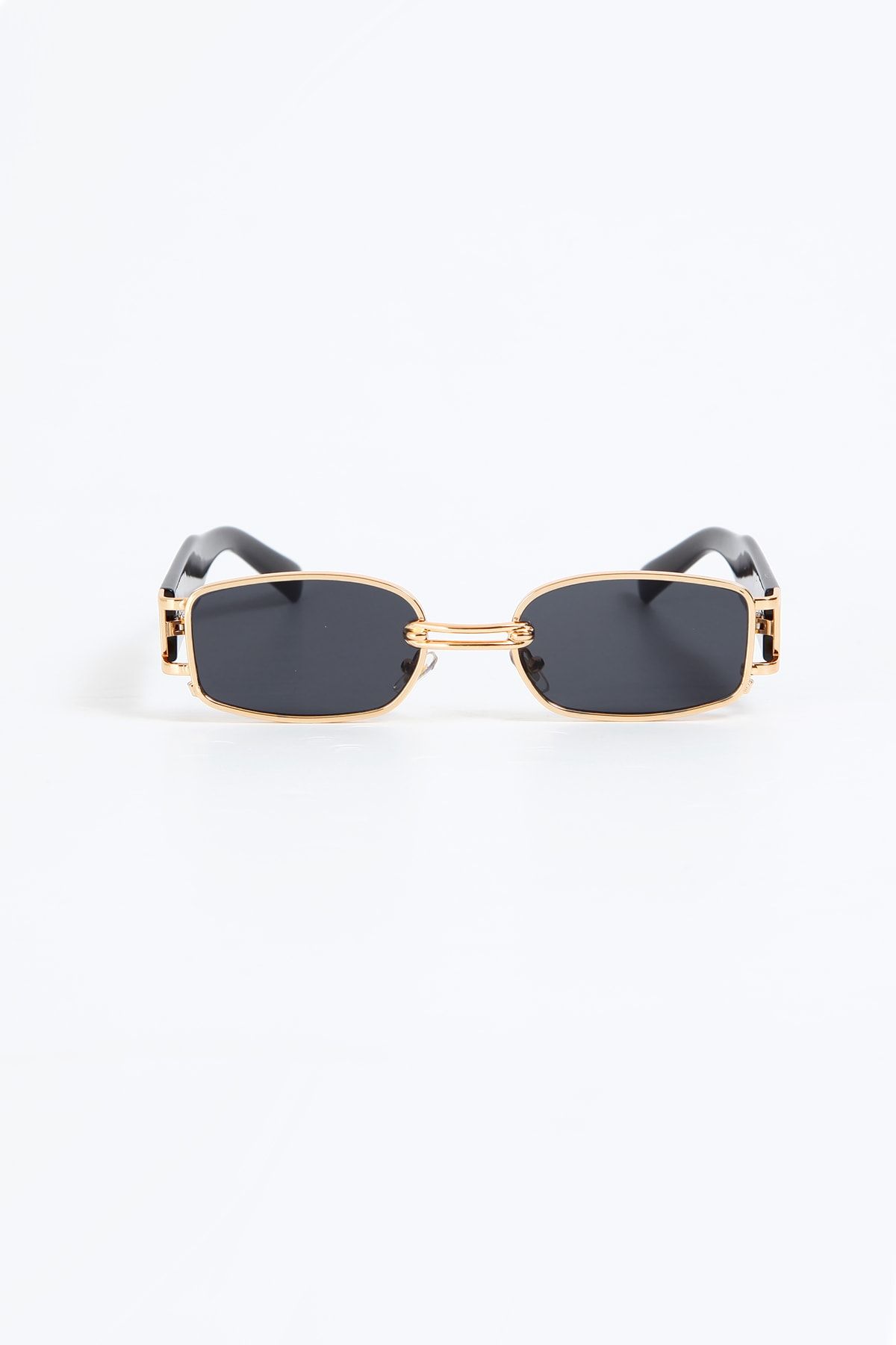 Kapin Retro Minimal Güneş Gözlüğü - Gold Siyah