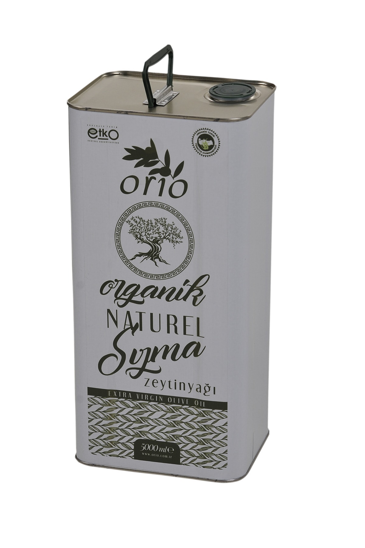 ORİO ORGANİK 2021-2022 Erken Hasat Organik Natürel Sızma Soğuk Sıkım Zeytinyağı 5 Lt-filtresiz