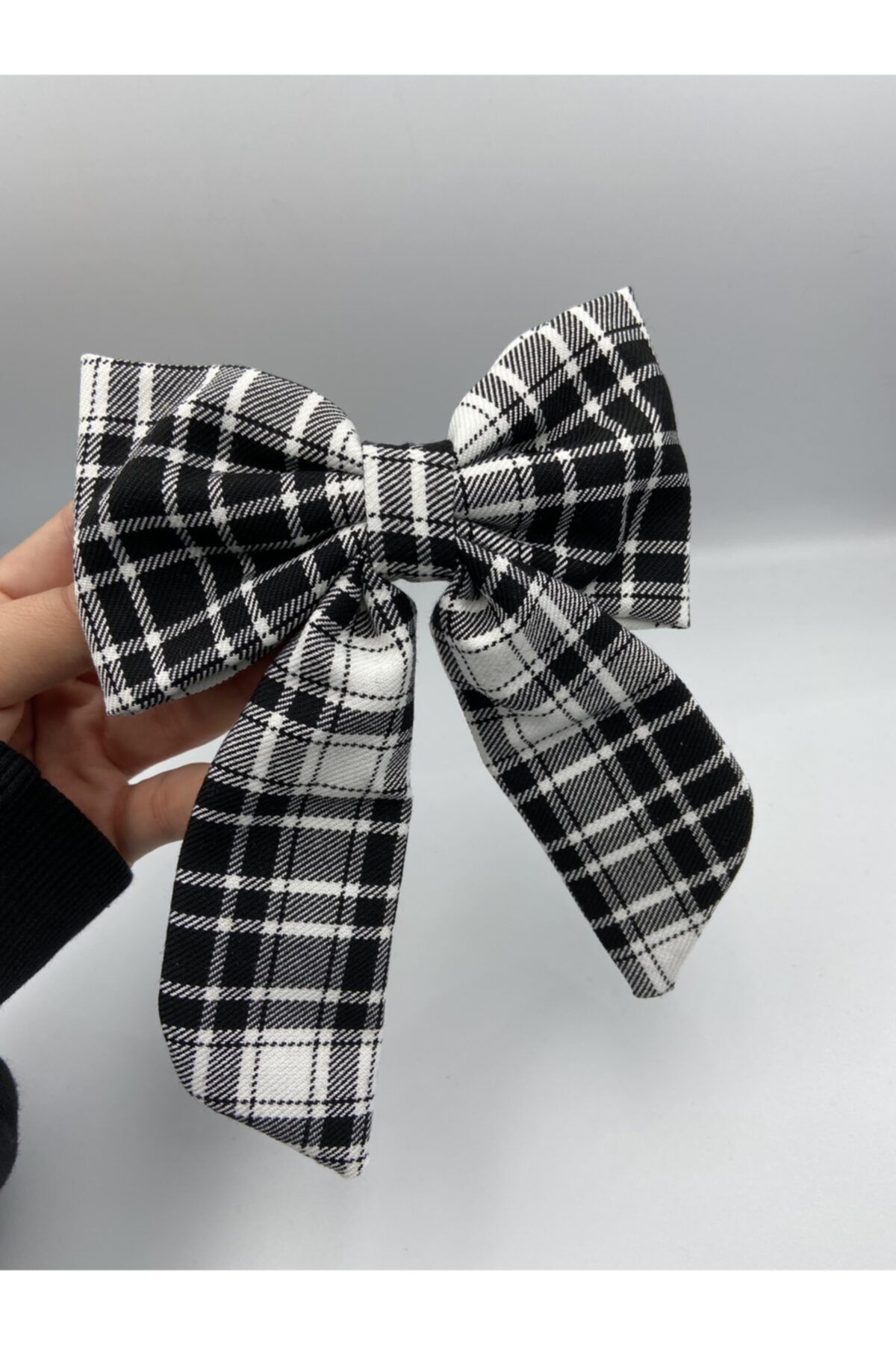 Vemoda Butik Ekose Desenli Fiyonk Toka