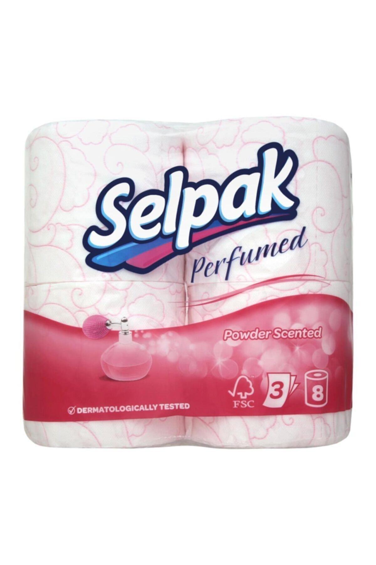Selpak Üç Katlı Pudra Kokulu 8 Li Tuvalet Kağıdı