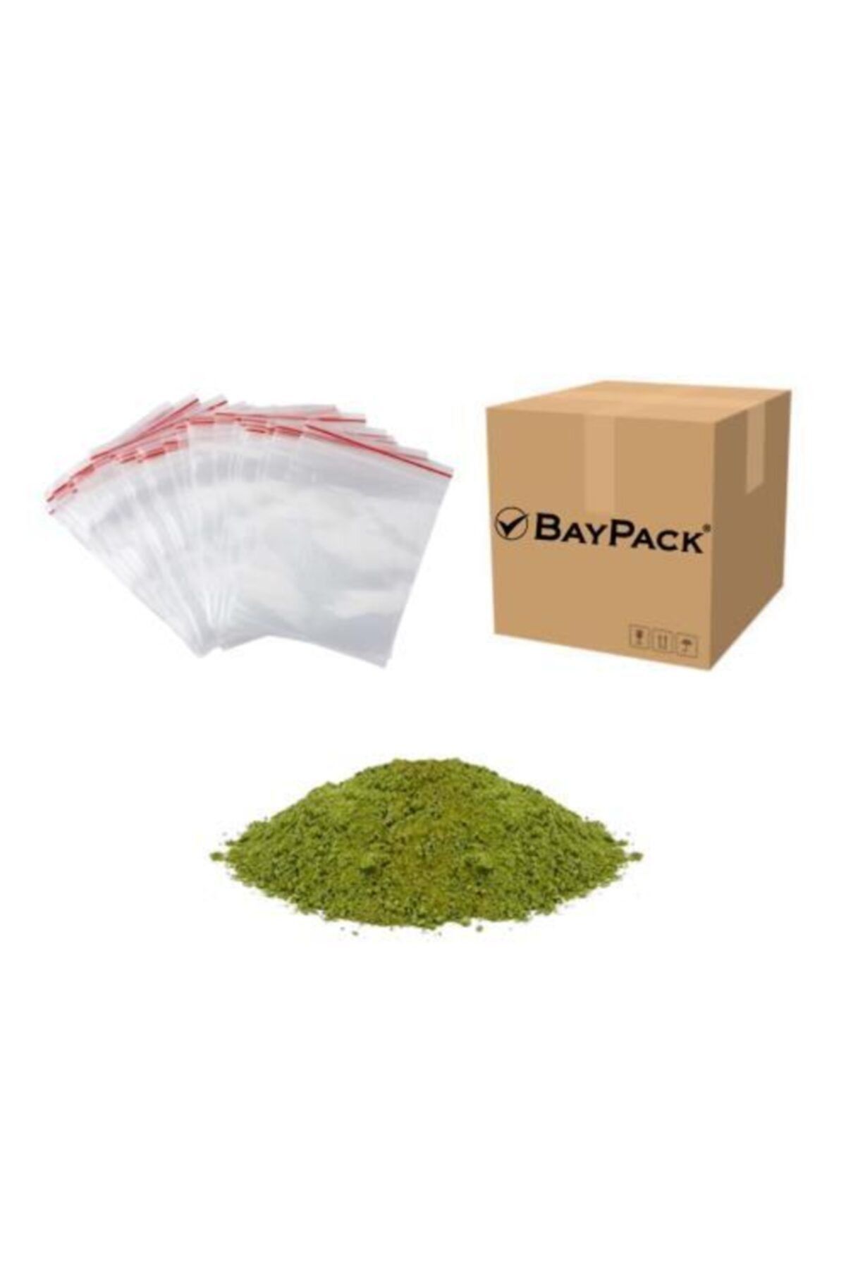 BAYPACK Kilitli Torba 13x16 600'lü + 250 Gr Toz Kına 1 Paket