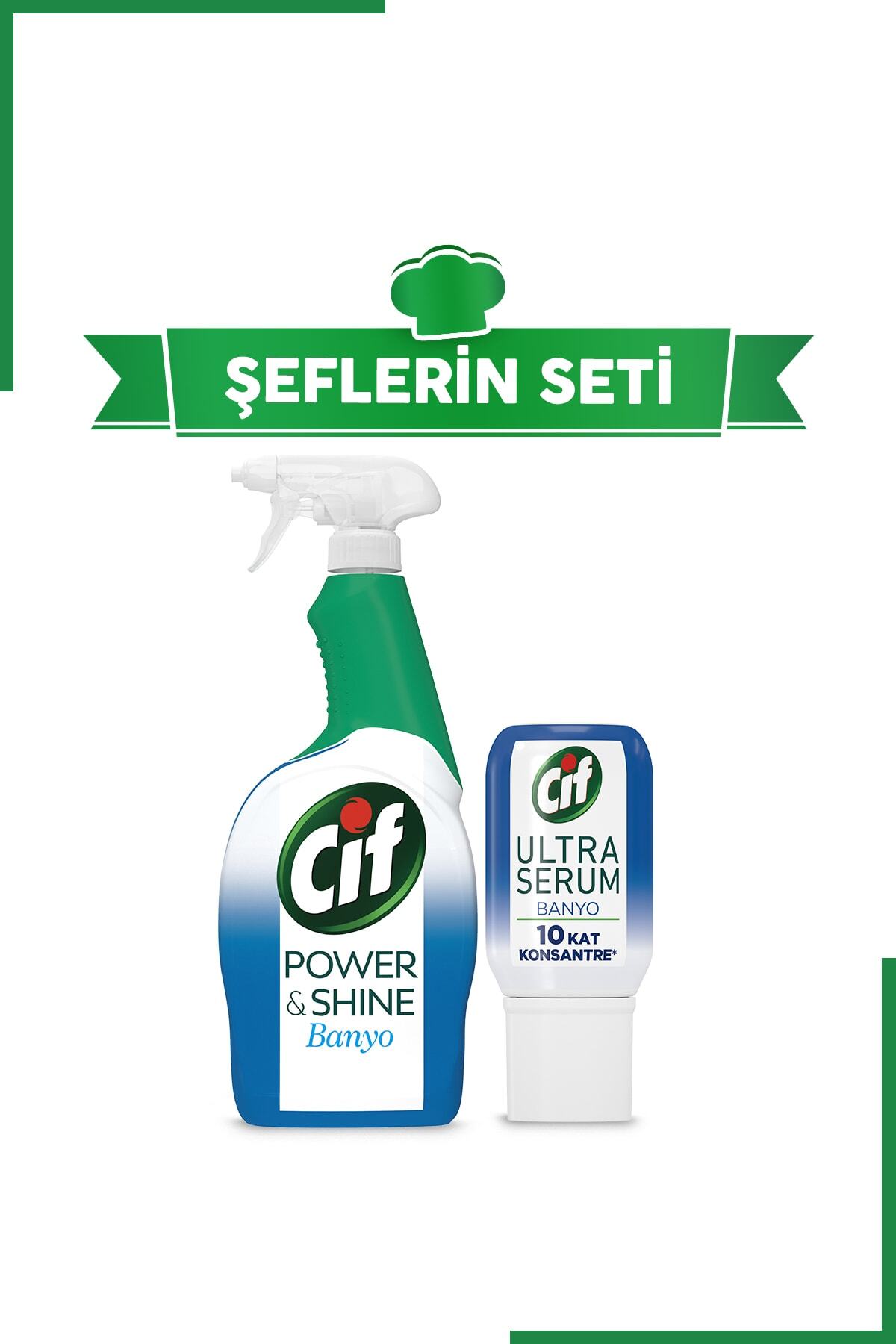 Cif Ultra Serum Kapsül Banyo Temizleyici 70 Ml + Power&shine Sprey Temizleyici Banyo 750 Ml