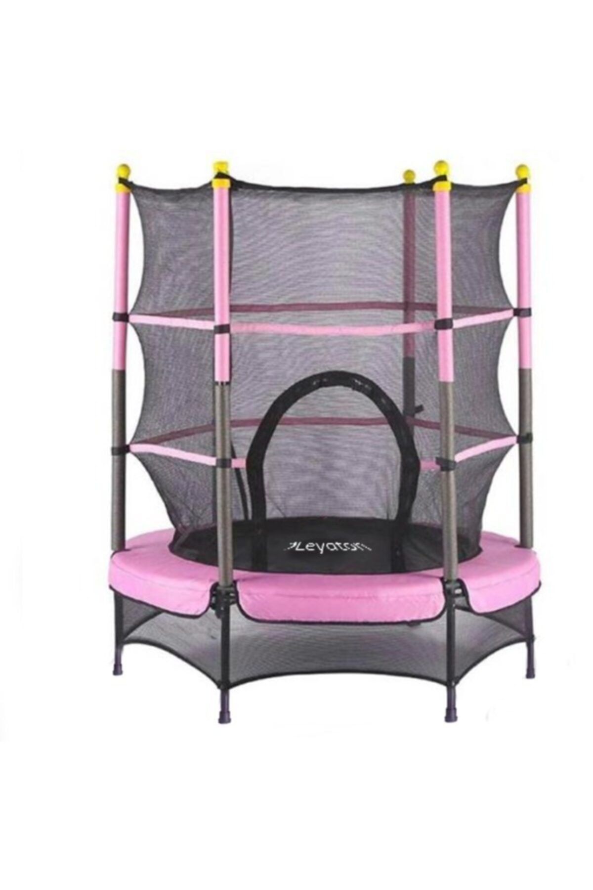 Leyaton Çocuk Trambolini Fileli Trambolin 120 cm Çap Pembe