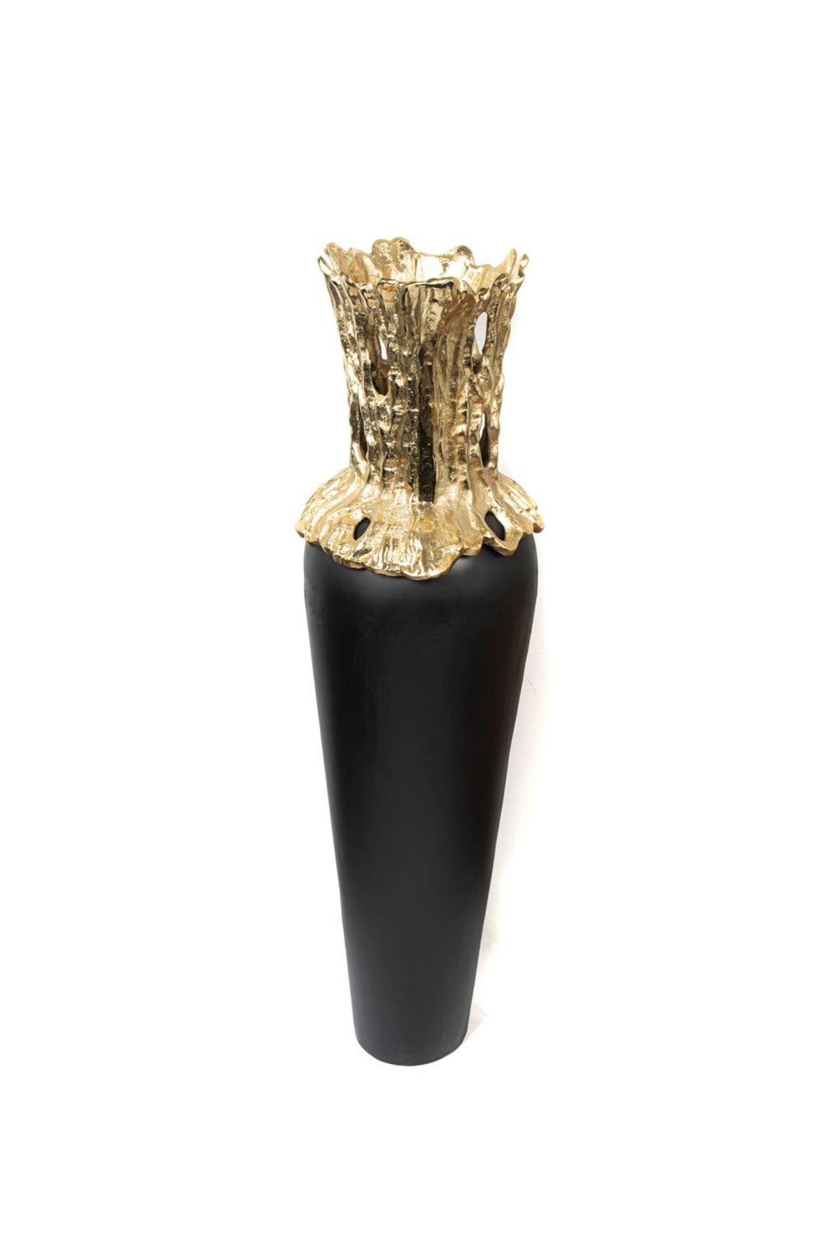 Mikasa Moor Siyah Gold Metal Vazo 20x95cm