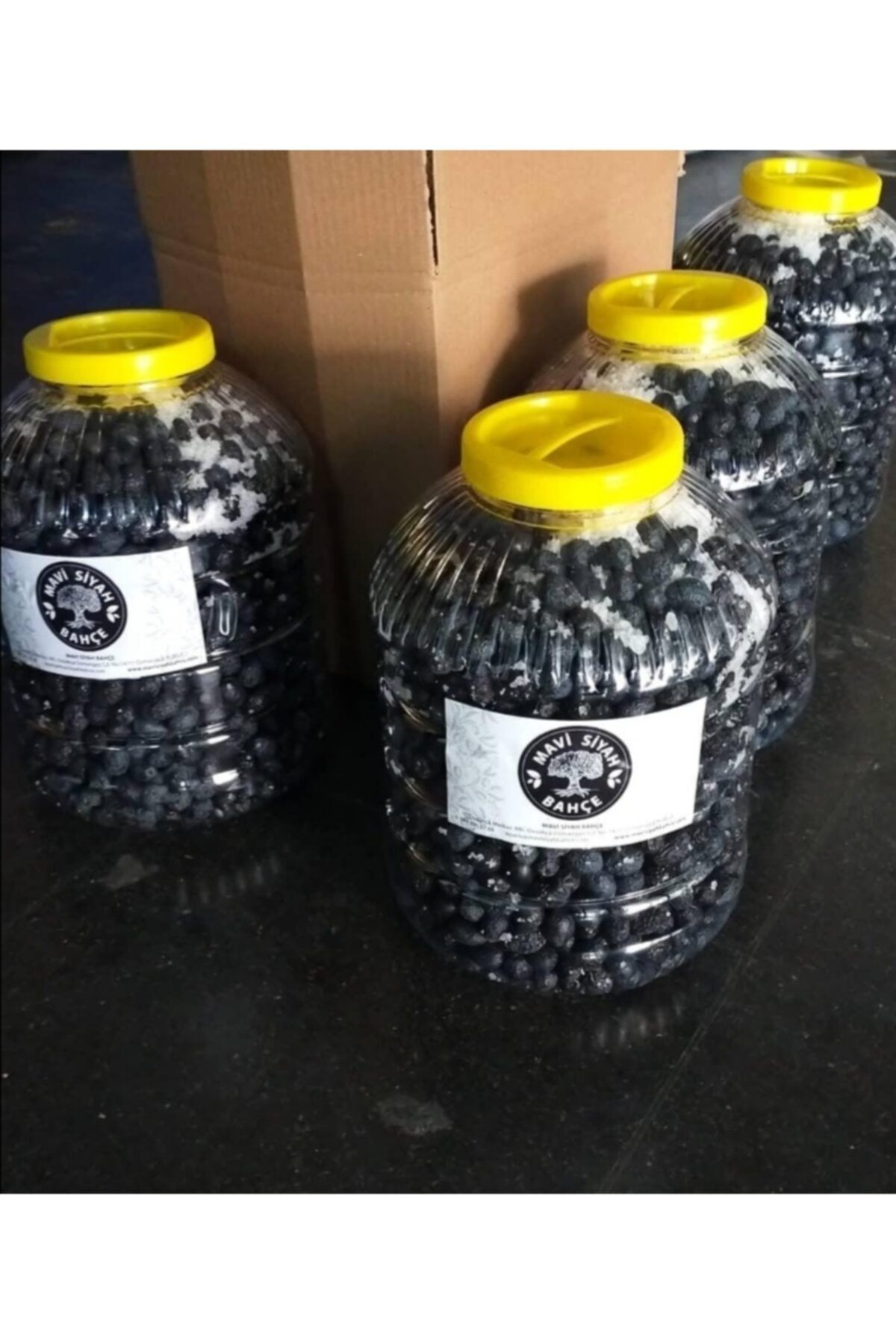 MAVİ SİYAH BAHÇE 7 Kg Taze Çiğ Gemlik-trilye Tipi Siyah Zeytin- Yuvarlama Zeytin