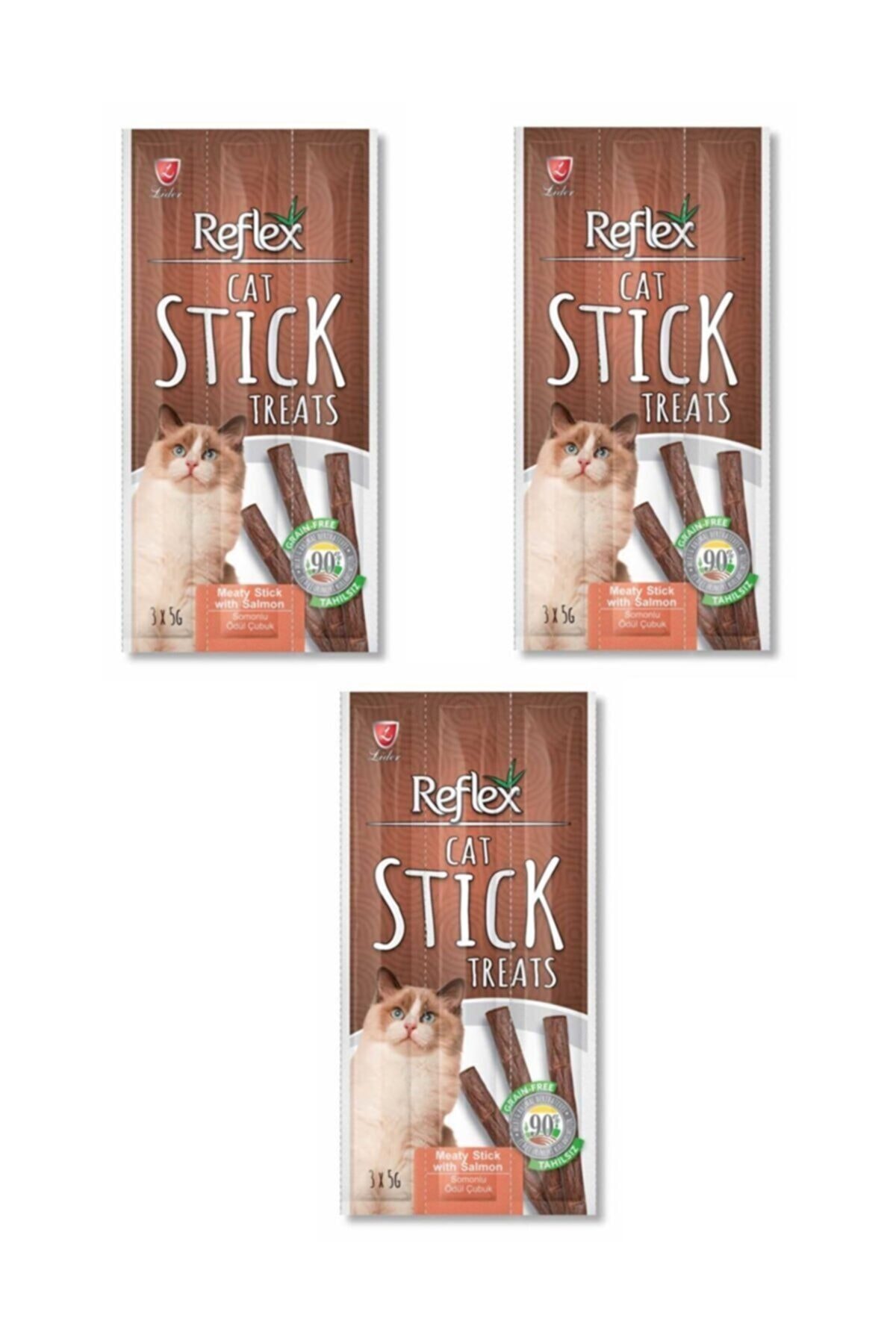 Reflex Stick Somonlu Kedi Ödül Maması 3*5 gr *3 Paket