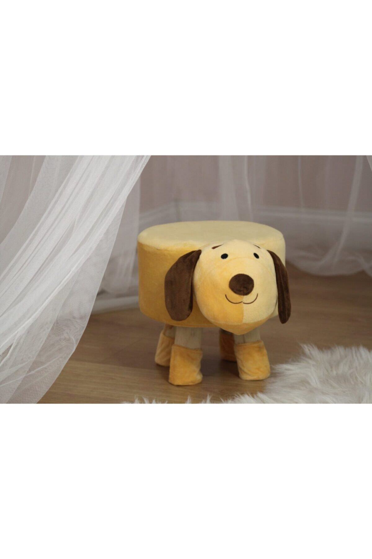 Bijuland Home Sevimli Köpek Peluş Çocuk Taburesi