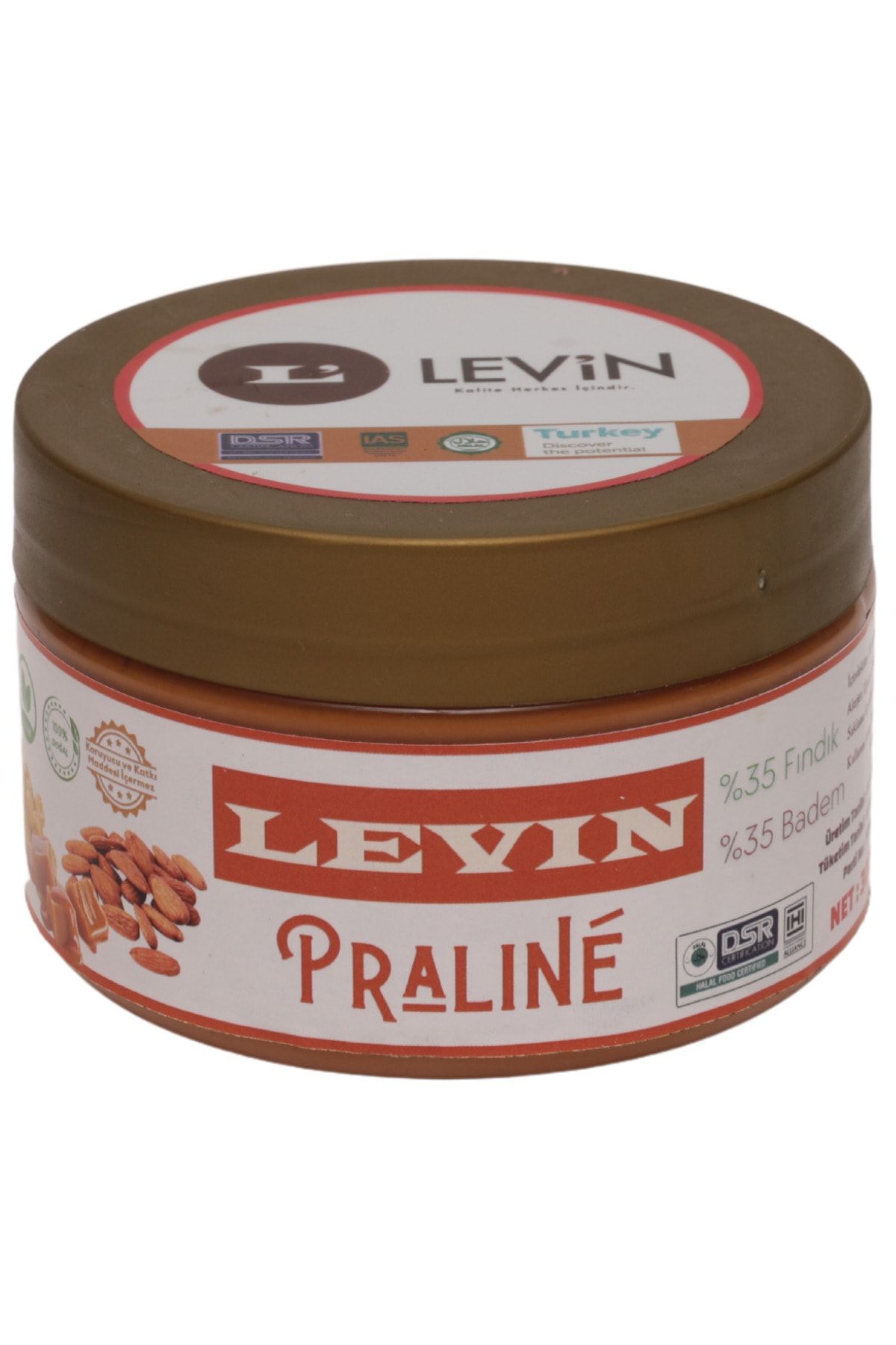 LEVİN Badem-fındık Kreması (fransız Pralin) 300gr Kase