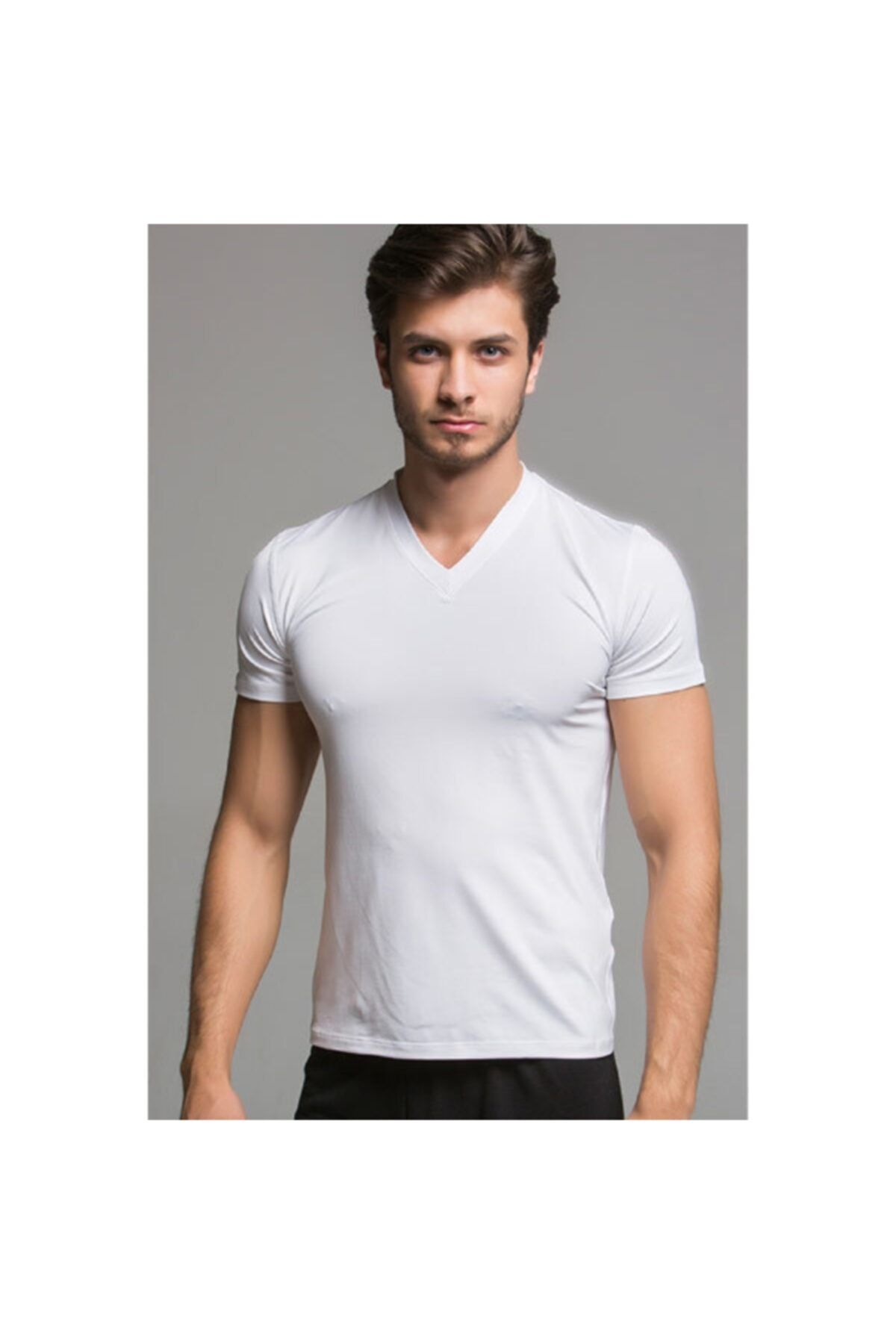 elifeoutdoor Microfiber V Yaka T-shirt Beyaz S