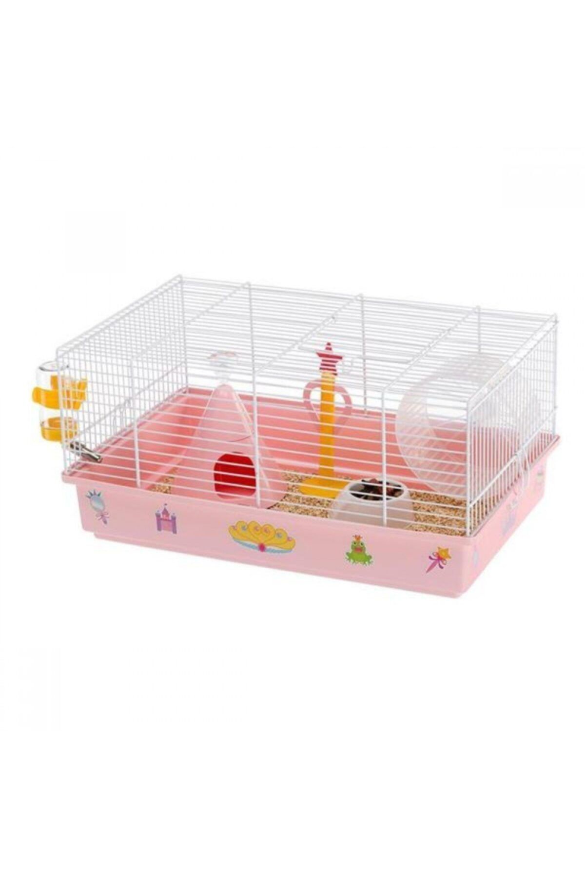 Ferplast Cricetti 9 Princess Temalı Kemirgen Kafesi 46 cm x 29,5 cm x 23 cm
