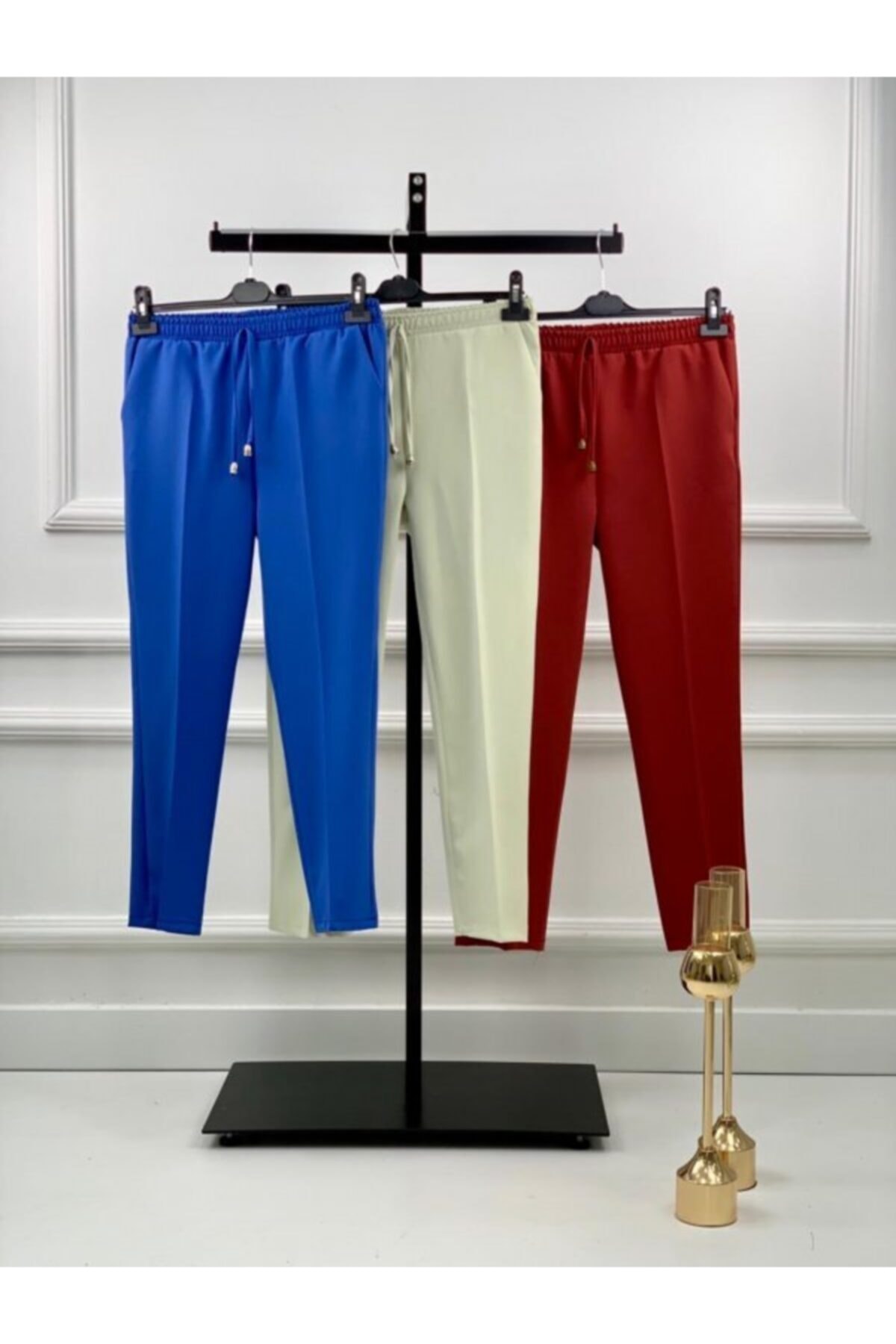 entesettür Cepli Kalem Pantolon - Bordo