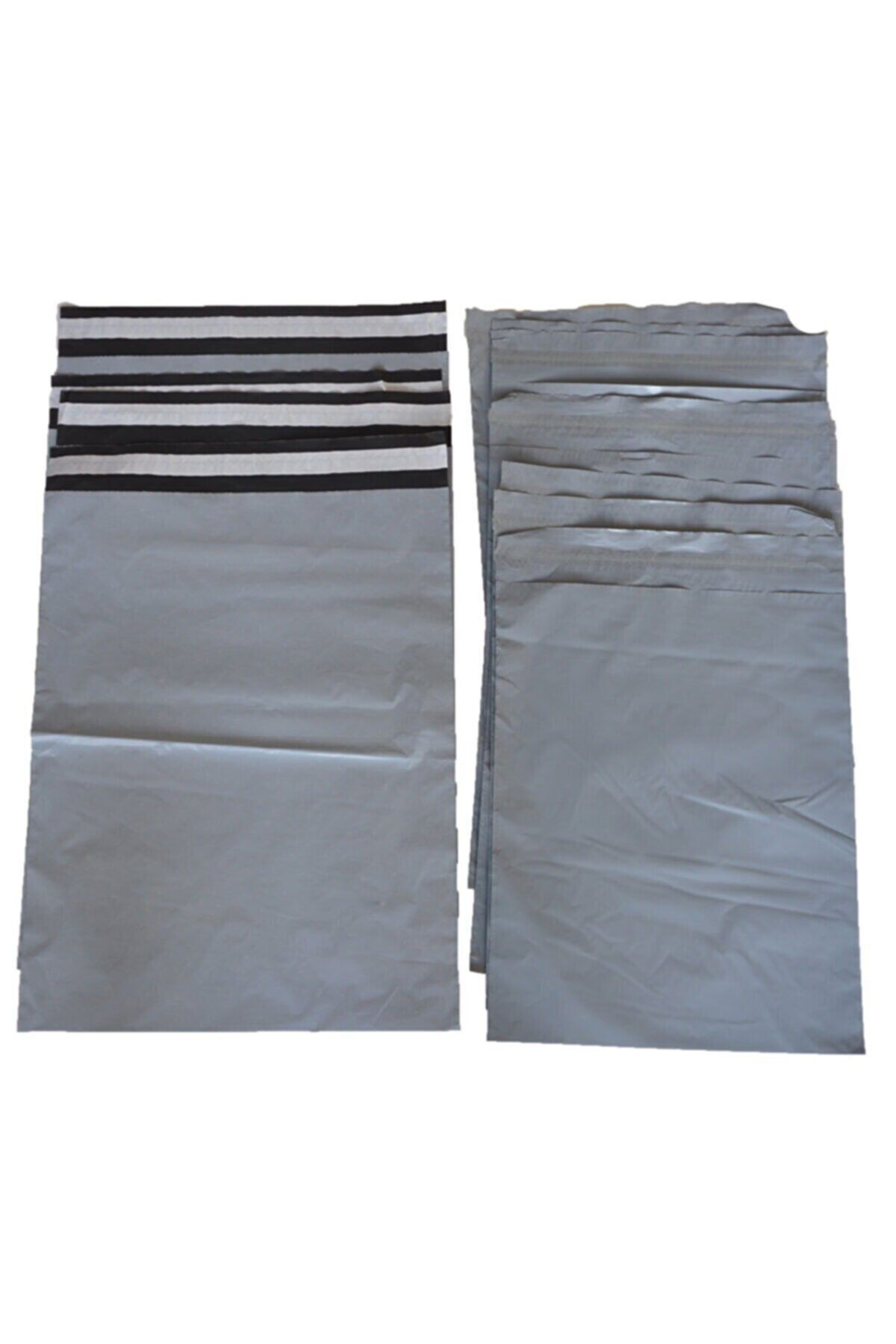 5DM 100 Adet Jumbo Boy Baskısız Kargo Poşeti Cepsiz Gri 45 X 55cm