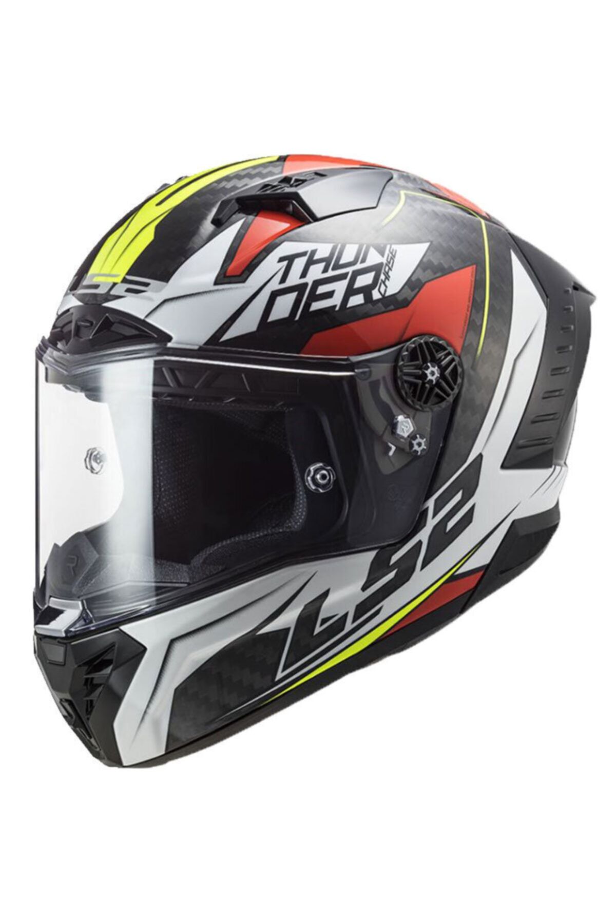 LS2 Thunder Chase Beyaz-kırmızı Full Face Motosiklet Kaski