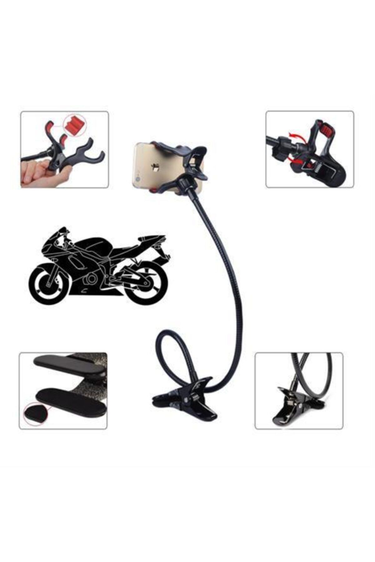 ModaCar Motosiklet Spralli Telefon Tutucu 6'lı Indirimli Paket 422268