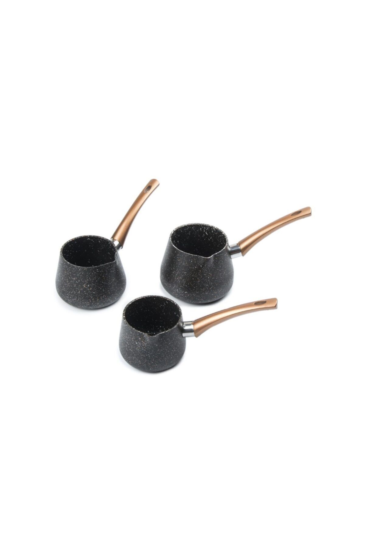 EW's Kitchenware Ews Siyah Renk 3 Parça Cezve Seti