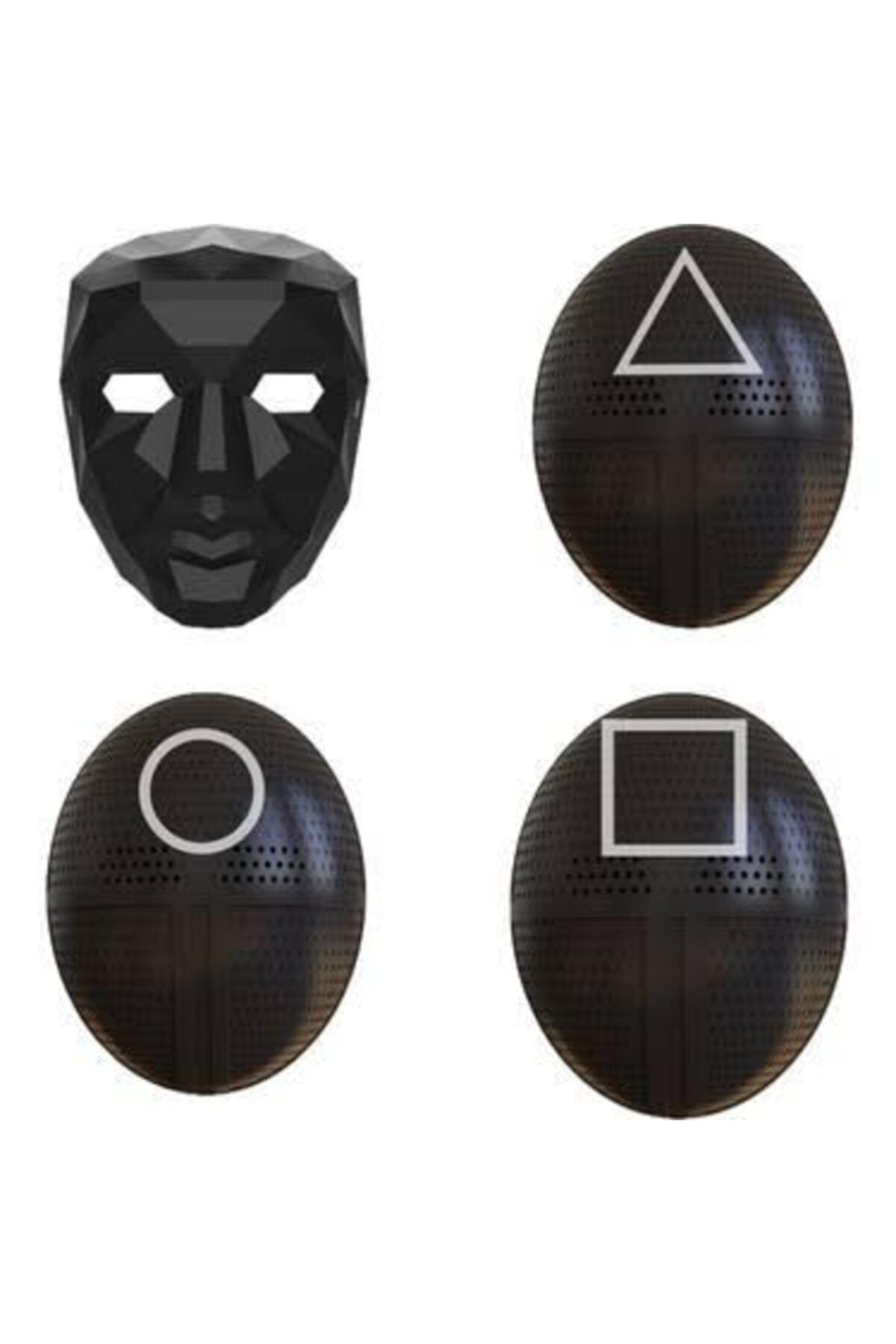 snrtrend Sguit Game Yüz Maskesi Maske 4 Adet Üçgen Kare Top Yönetici