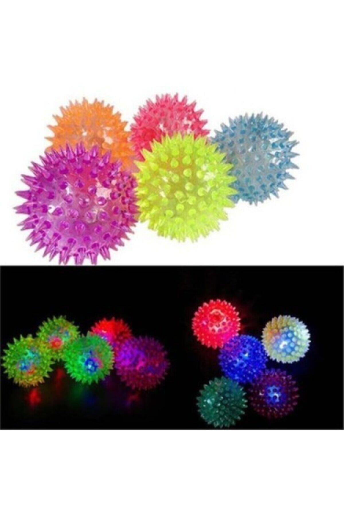 Pet Style Kauçuk Sesli Ve Işıklı Top Köpek 6 Cm - Dayanıklı