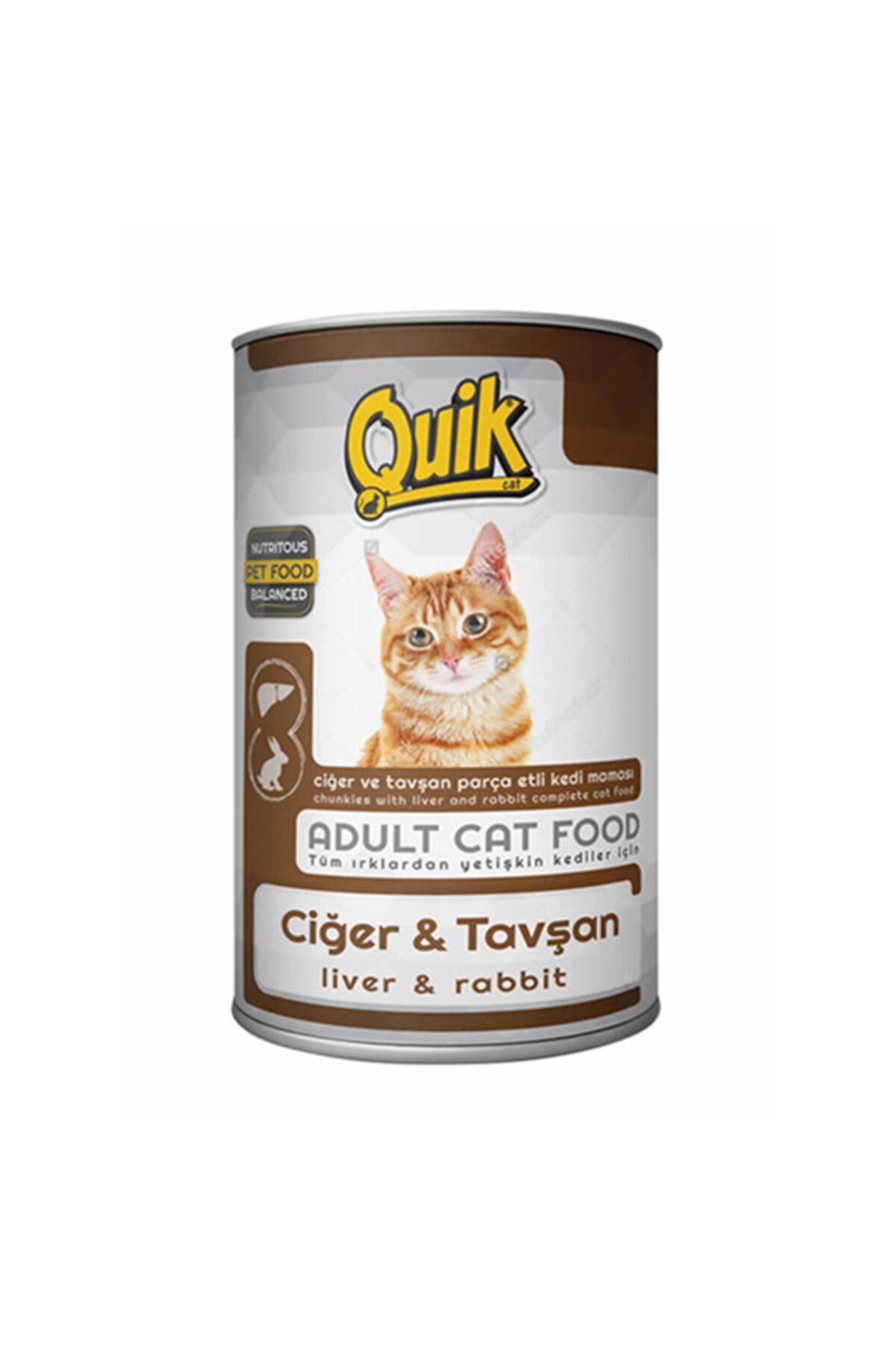 Quik Ciğer Ve Tavşanlı Kedi Konservesi 415 Gr 12 Adet
