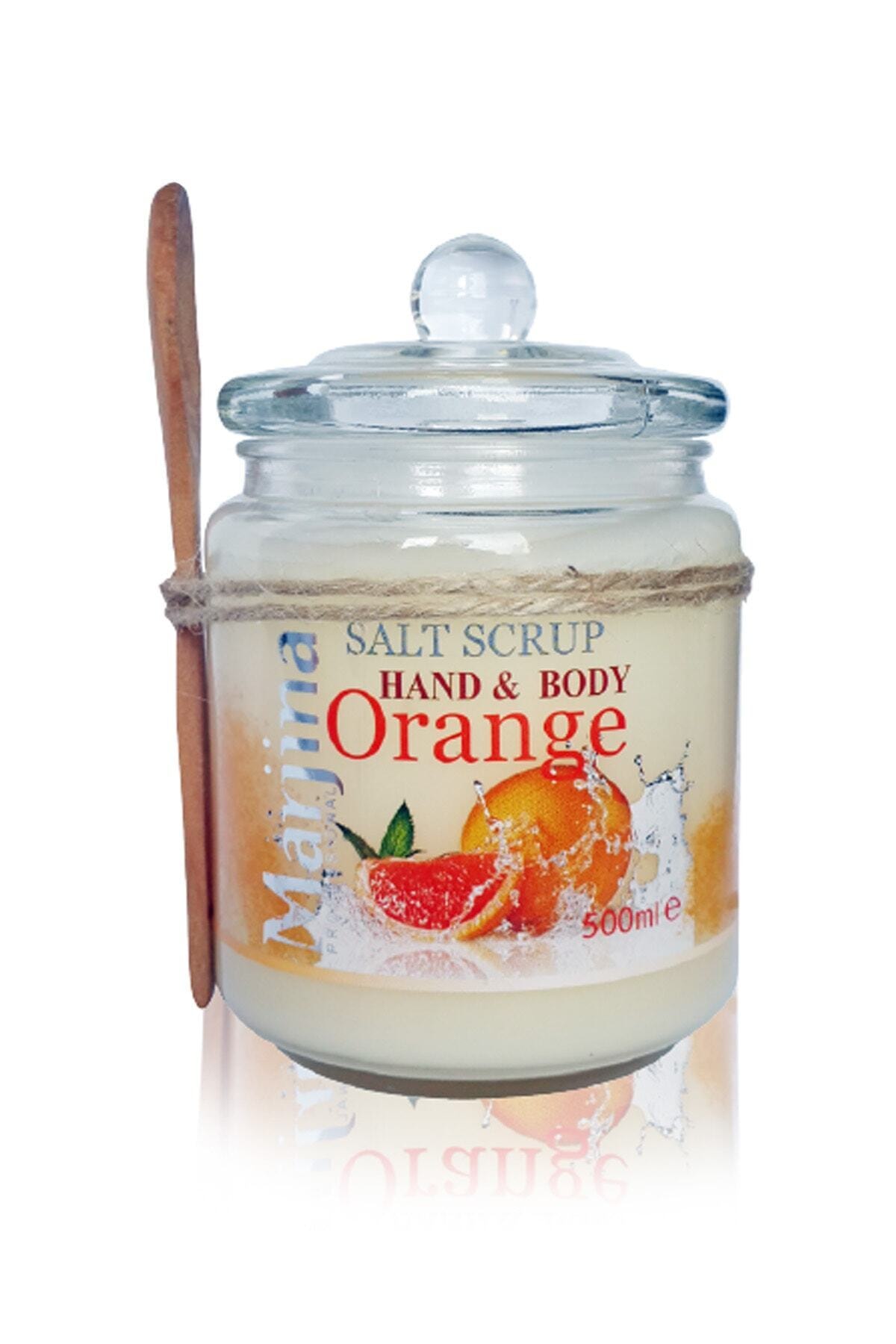 Marjinal Orange El Vücut Portakal Aromalı Tuz Peeling Cam Şişe 500 Ml