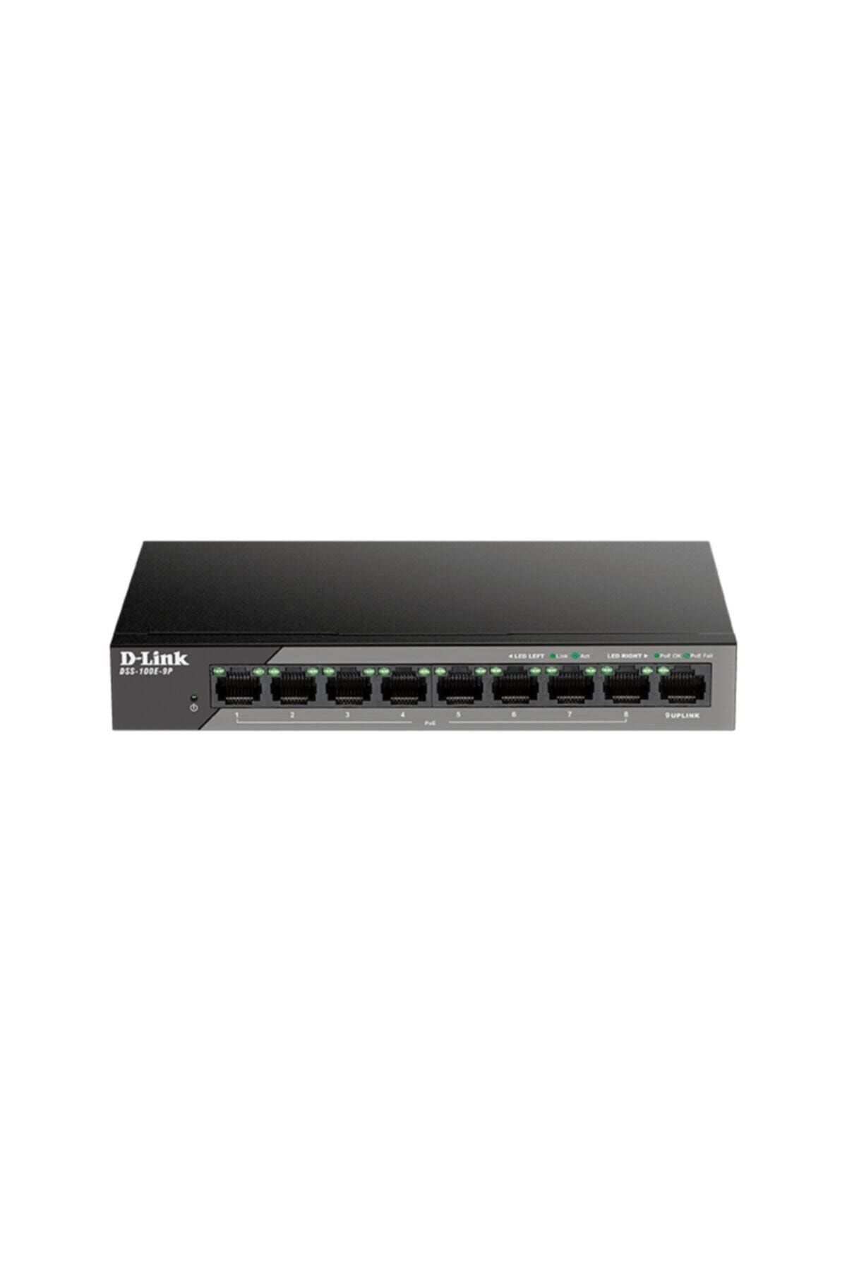 DLink Dss-100e-9p 10/100 Poe Yönetilemez Swich