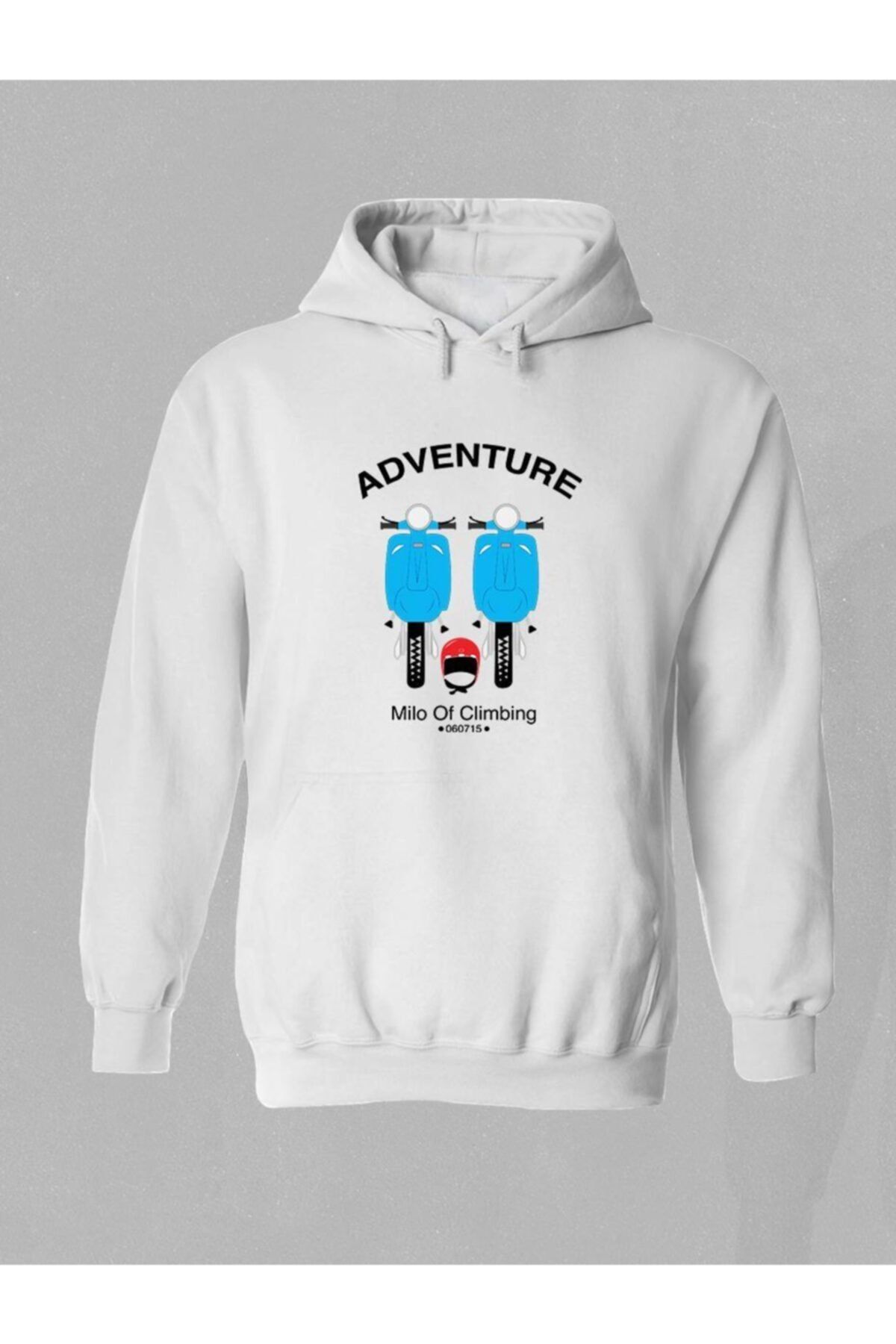 Milo Of Climbing Cursi Kamp Temalı Baskılı Kapüşonlu Sweatshirt-w